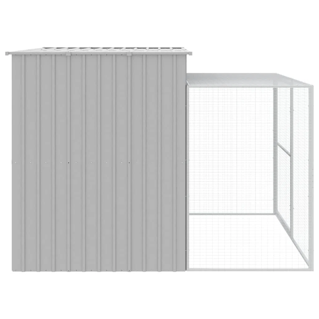 Caseta Perros Corral Acero galvanizado Gris Claro 214x253x181cm