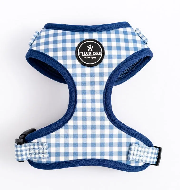 Arnés M Vaquero para Perro Ajustable de Neopreno - Diseño Vichy - 4 Tallas - Arnés Cómodo y Resistente para Perros