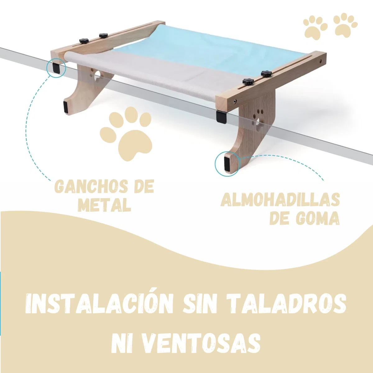 Hamaca gato Ventana. Uso Colgante a 2 Patas o en Suelo con 4 Patas. Cama Radiador. Hamaca Ventana. Cama Grande. Cat Bed. Camita para Gatos