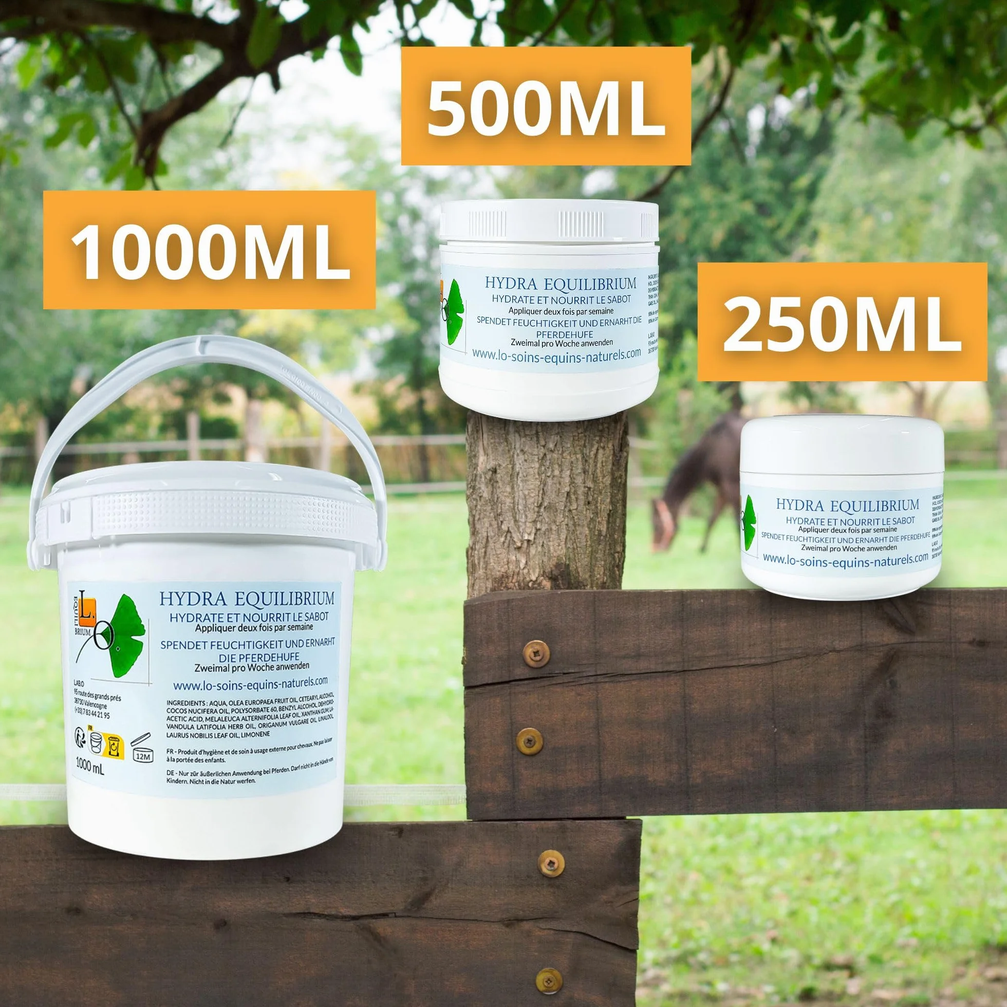 Hydra Equilibrium - Cuidado, grasa, ungüento natural hidratante para caballos (pezuña seca y quebradiza) (Hydra Equilibrium 250 ml)