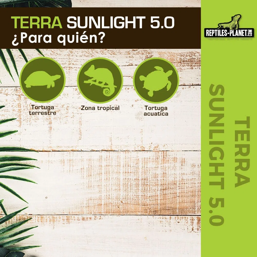 Reptiles-Planet Tubo Fluorescente de Luz Solar T8 5.0 Terra, 30W, 90cm Longitud