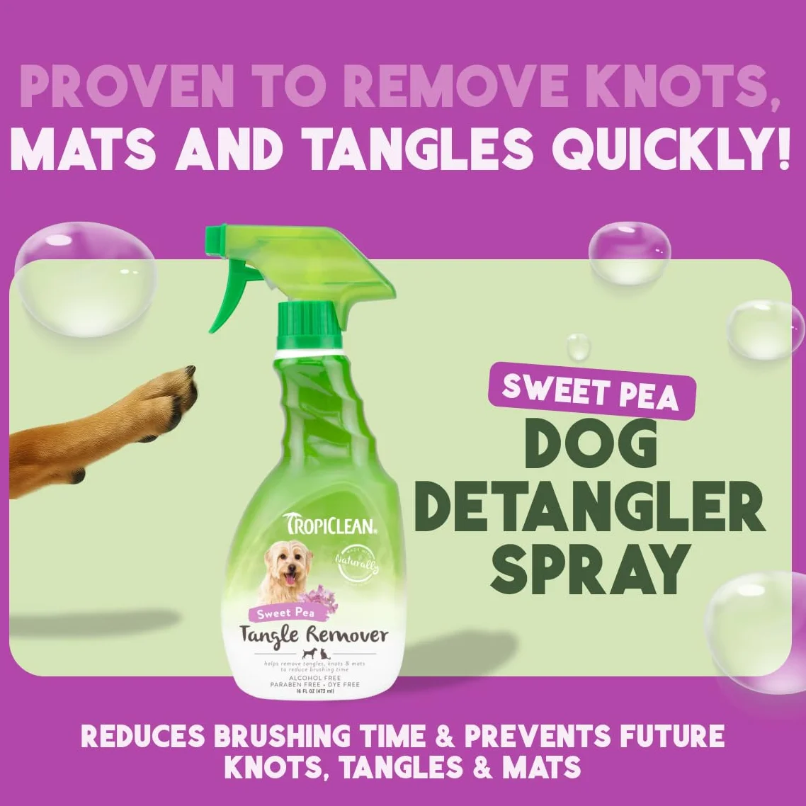 Tropiclean Spray Eliminador de Enredos para Mascotas - 473 ml