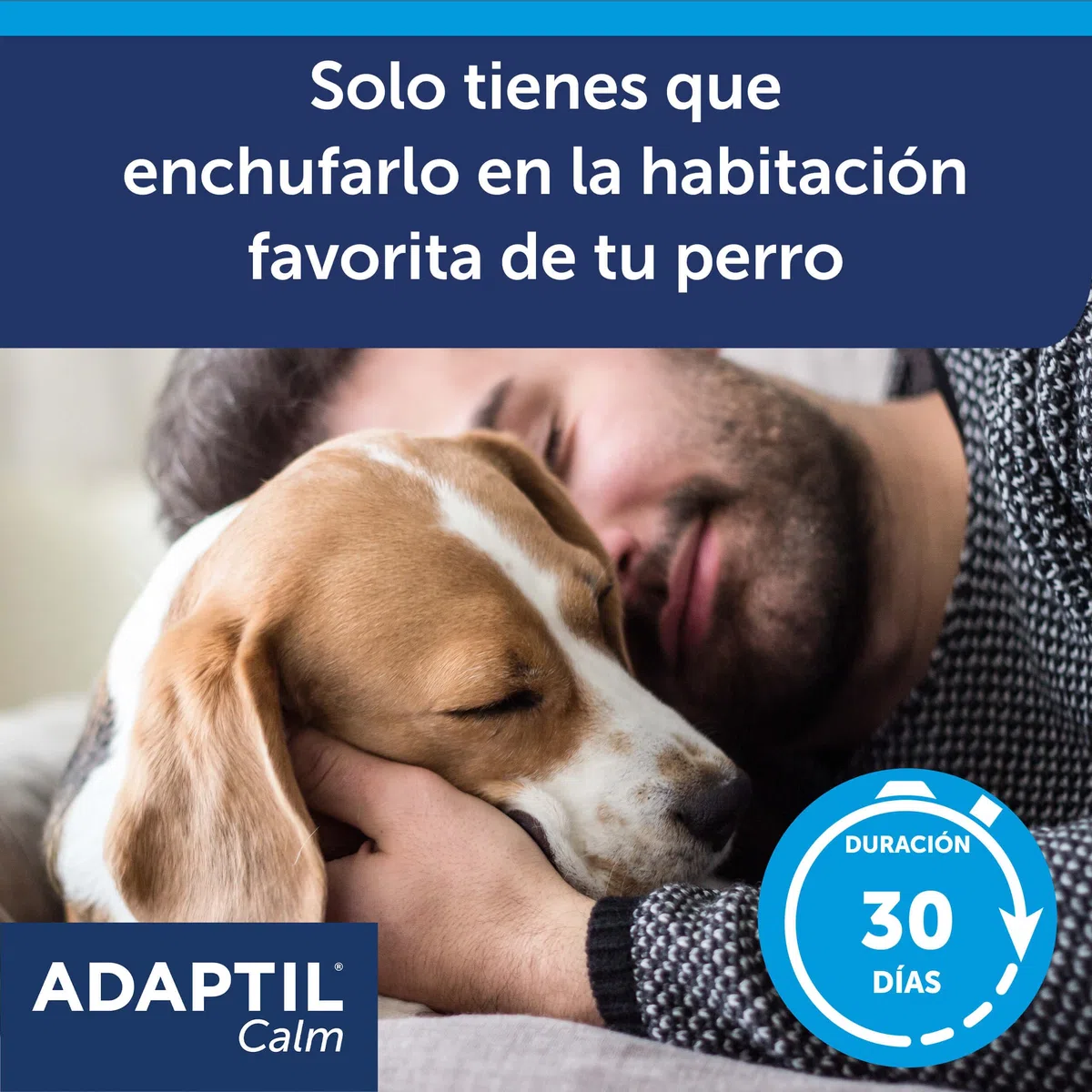 ADAPTIL Calm - Antiestrés para perros - Solo en casa, Miedos, Ruidos fuertes, Adopción - Recambio 48ml