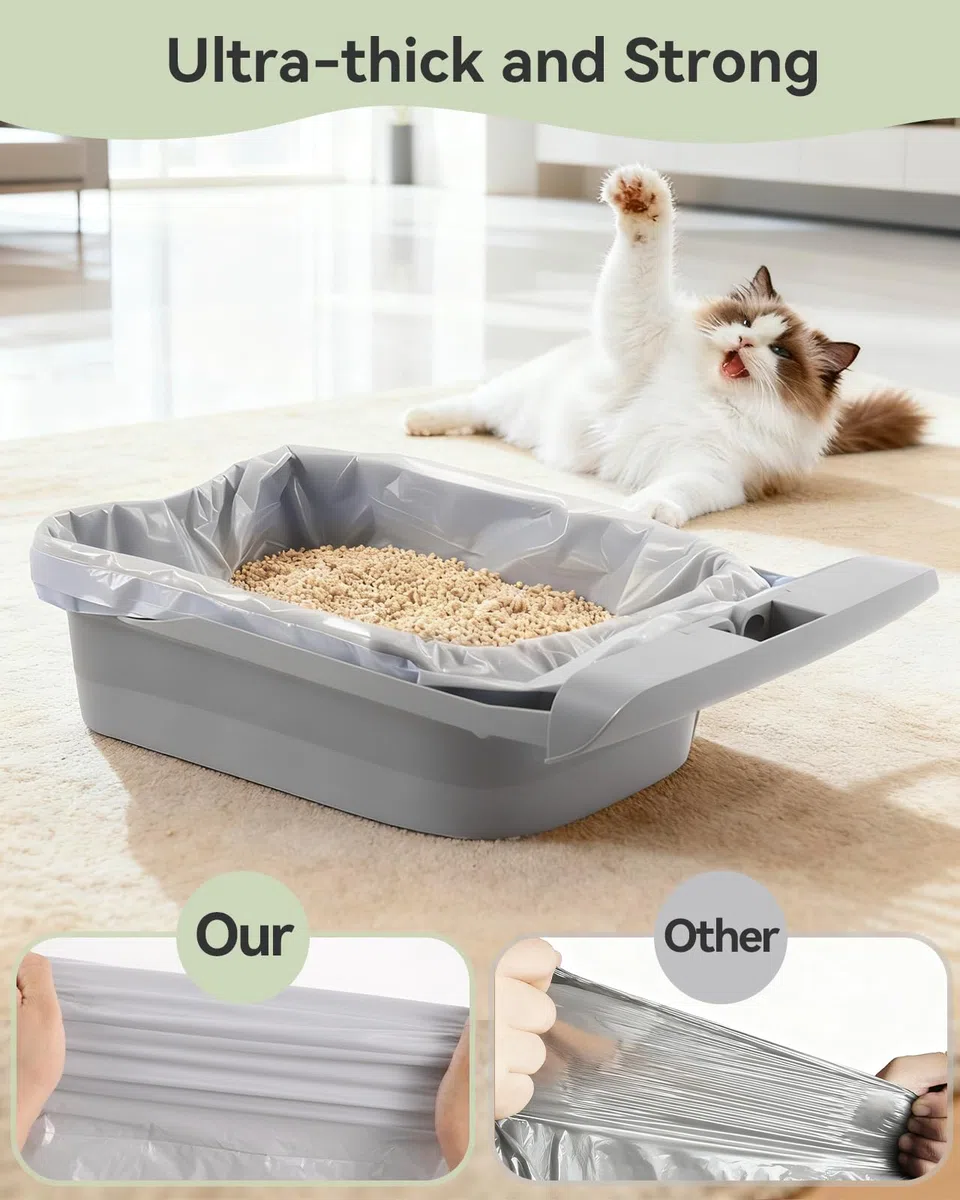 Bolsas para caja de arena para gatos Neakasa M1 y PetPivot Autoscooper 11, paquete de 40 bolsas automáticas para caja de arena para gatos a prueba de fugas