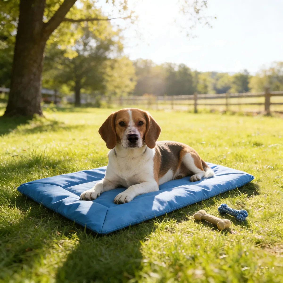 cama perro Colchoneta Plegable para Perros, Cojín portátil para Perros, Lavable Impermeable Cama para Perros Grande, cama perro ortopedica (Azul )