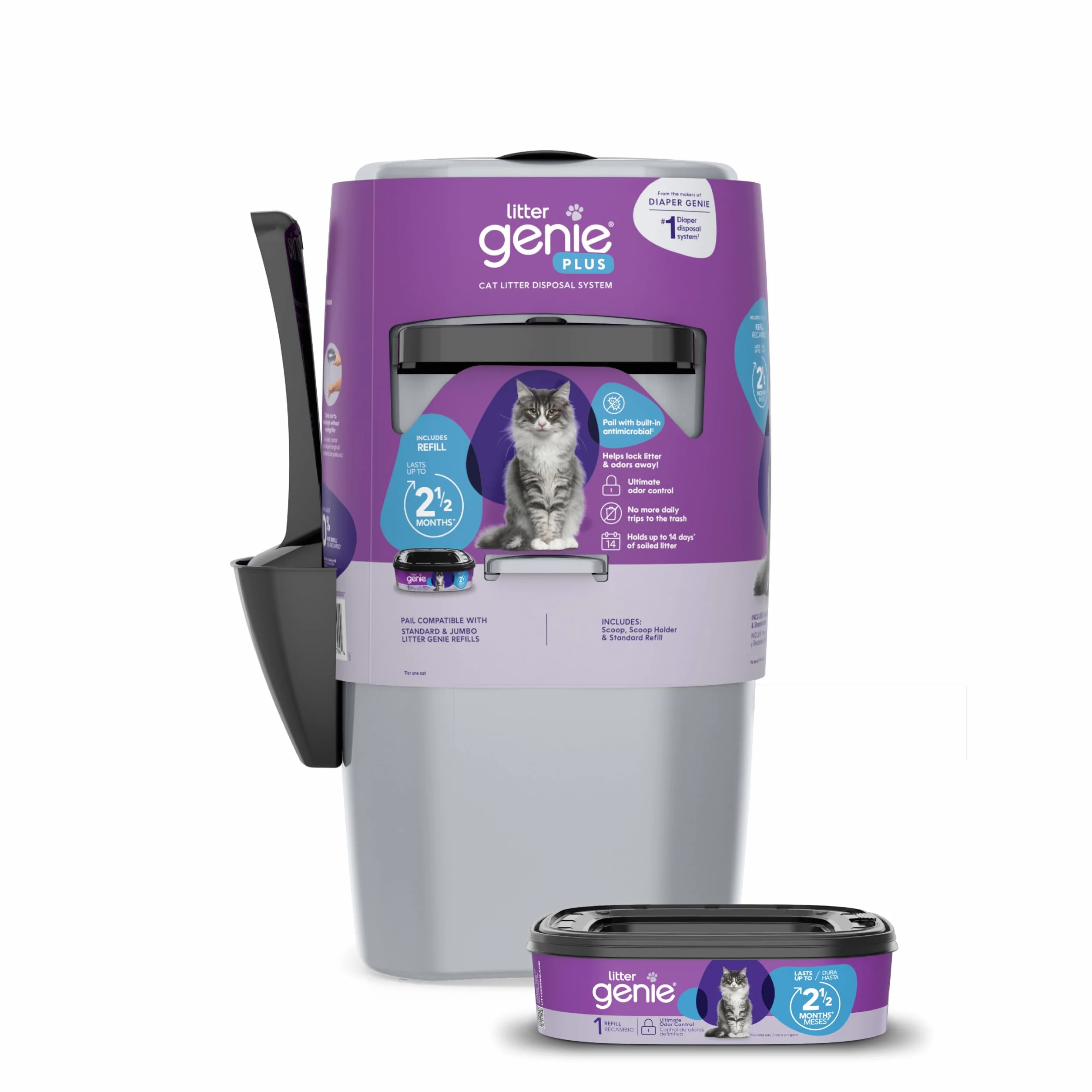 Litter Genie Cubeta Plus Silver_DX