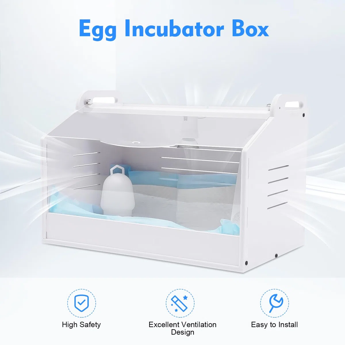 Incubadora de pollos de aves de corral, equipo de cría de pollitos con termómetro, juego completo, animales pequeños para patos de pollo, pájaros