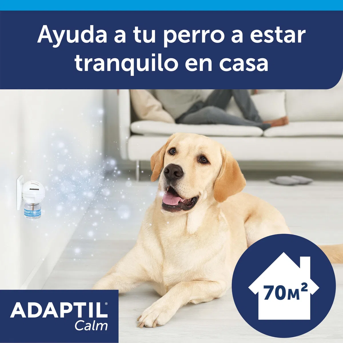 ADAPTIL Calm - Antiestrés para perros - Solo en casa, Miedos, Ruidos fuertes, Adopción - Recambio 48ml