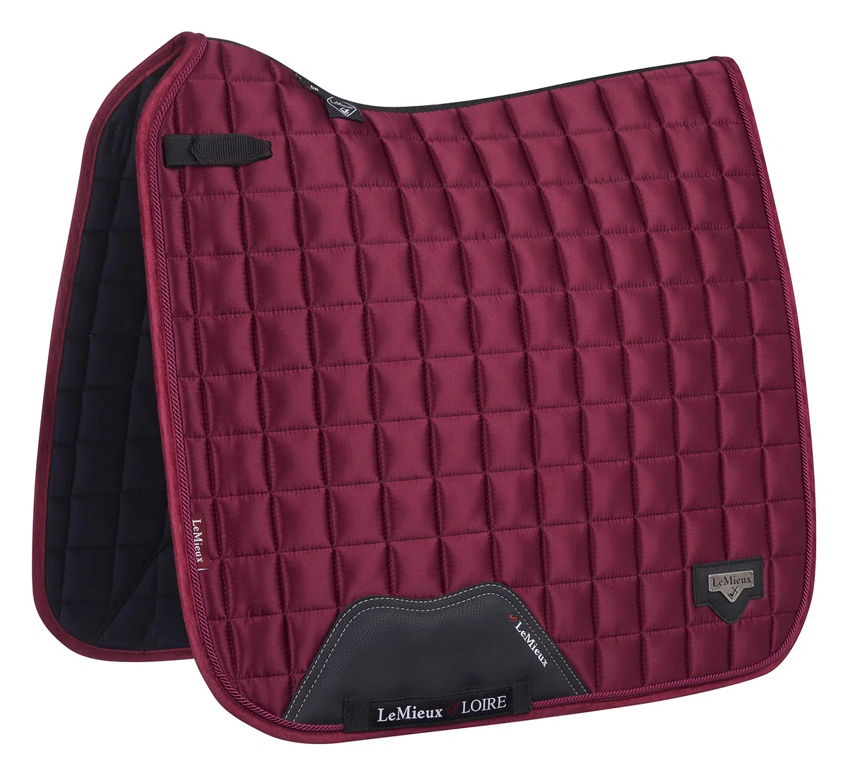 LeMieux Loire Classic Satin Dressage Square Mulberry Saddle Pad, Unisex Adulto