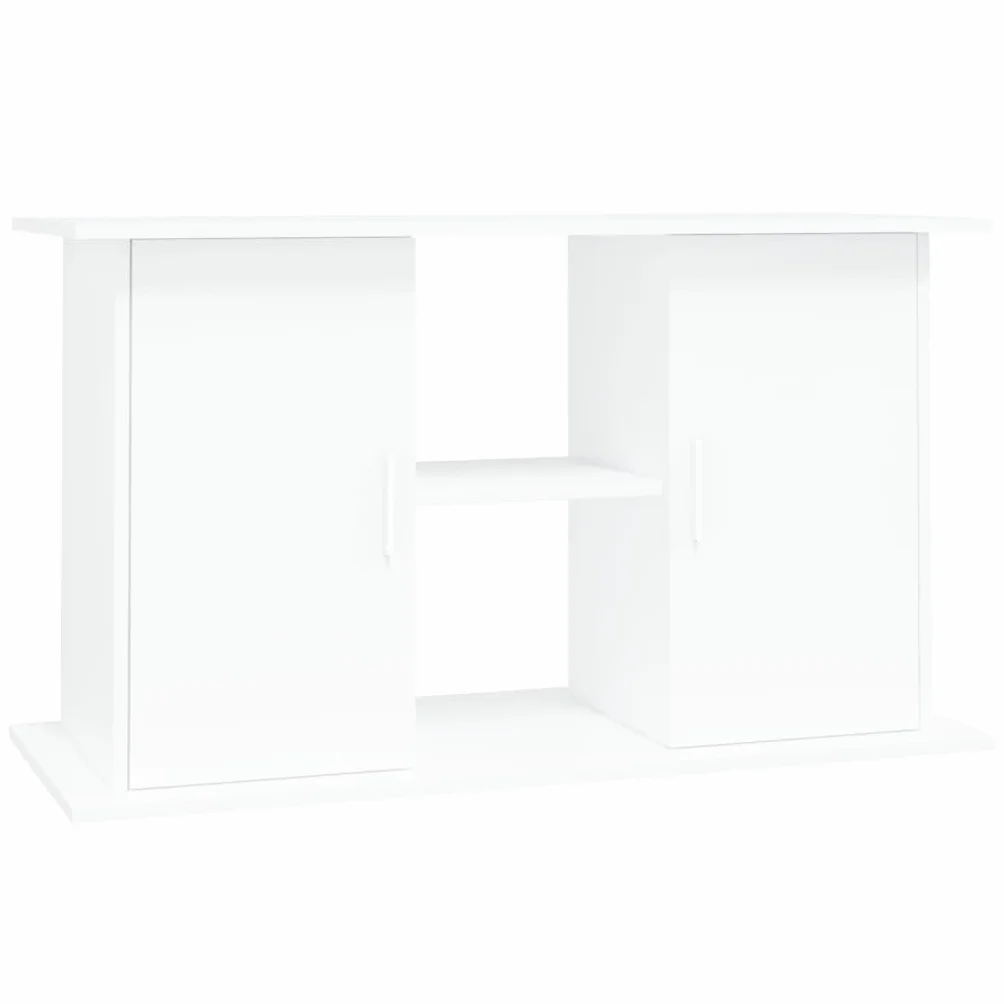 Soporte para acuario con compartimentos y estantes, armario inferior para acuario, color blanco, 101 x 41 x 58 cm
