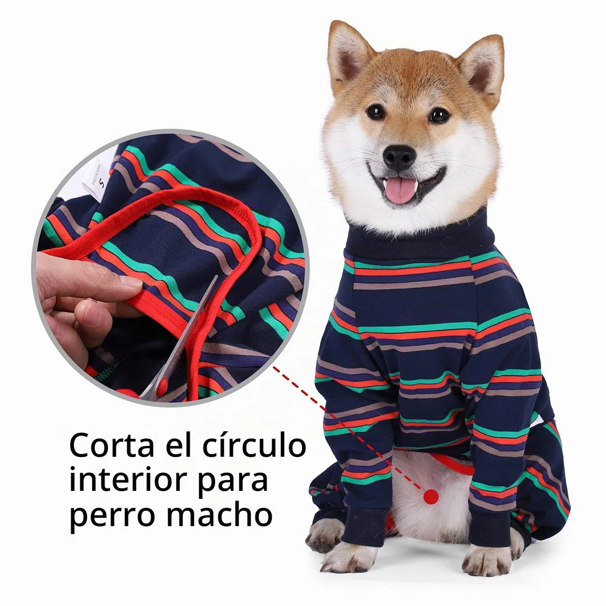 Traje de recuperación de cirugía para perro, mameluco con piernas, manga larga, transpirable, para después de cirugía, pijama anti lamer, herida abdominal, cono de perro (M, azul)