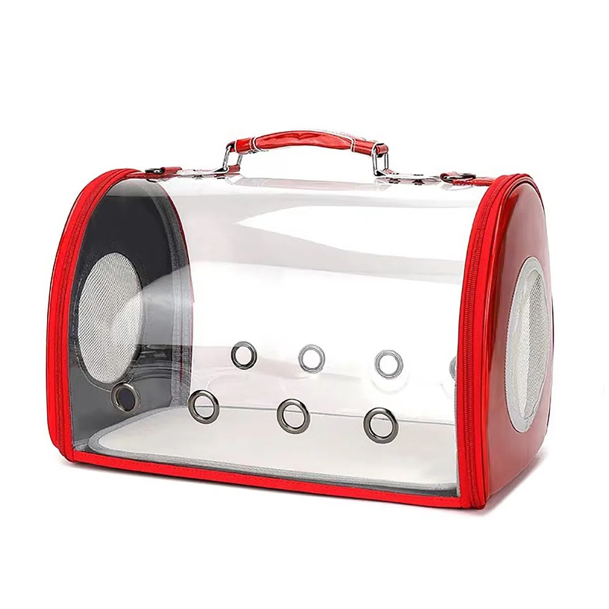 Bolsa para Mascotas con cápsula Transparente, transportín para Gatos de Gran Capacidad con Dos Orificios de ventilación Laterales, Bolsa Transparente portátil para Gatos para Viaje