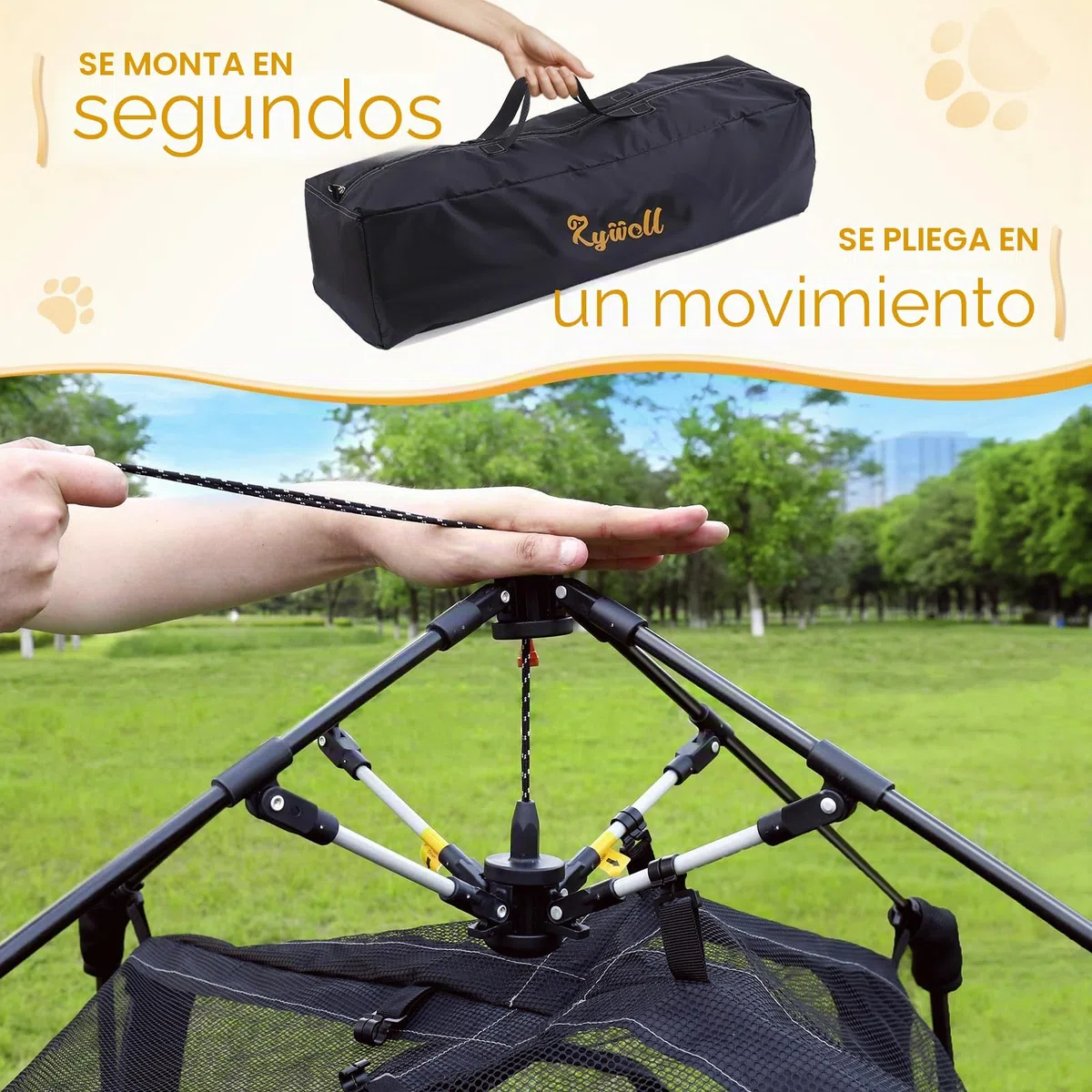 Rywell - Recinto Extragrande para Gatos al Aire Libre, 3 Niveles, espaciosa, Resistente a la Intemperie y al Sol, con 5 Ventanas, recinto Plegable para Gatos para Patio, Camping, Interior (Incluye