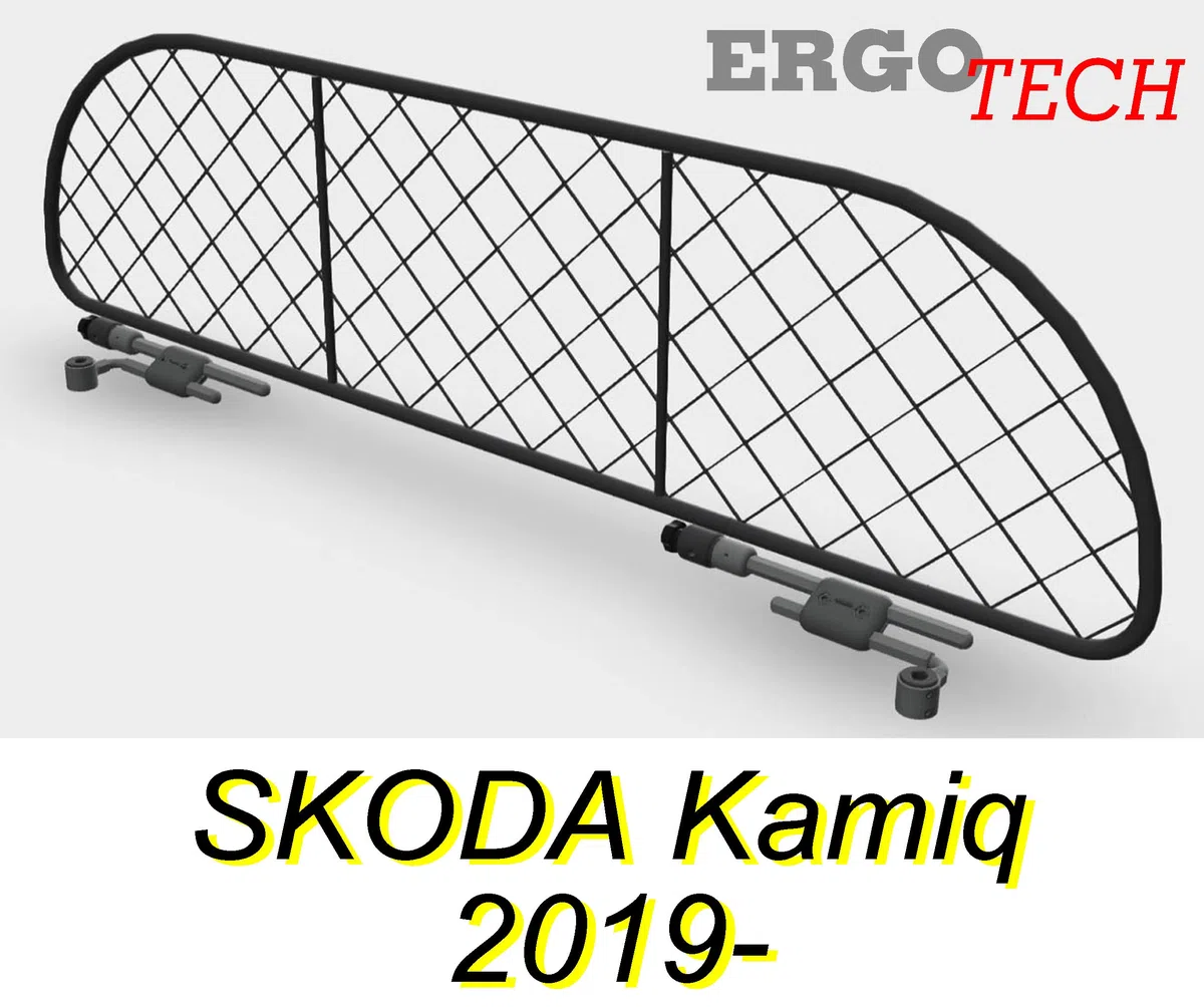 ERGOTECH Rejilla Separador protección para Skoda Kamiq, RDA65-XXS8, para Perros y Maletas