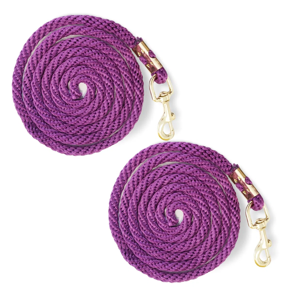 Pferdelinis Cuerda de guía para caballo, en diferentes diseños elegantes, correa de guía, cuerda de amarre, pony, burro, cabra (2 morados)