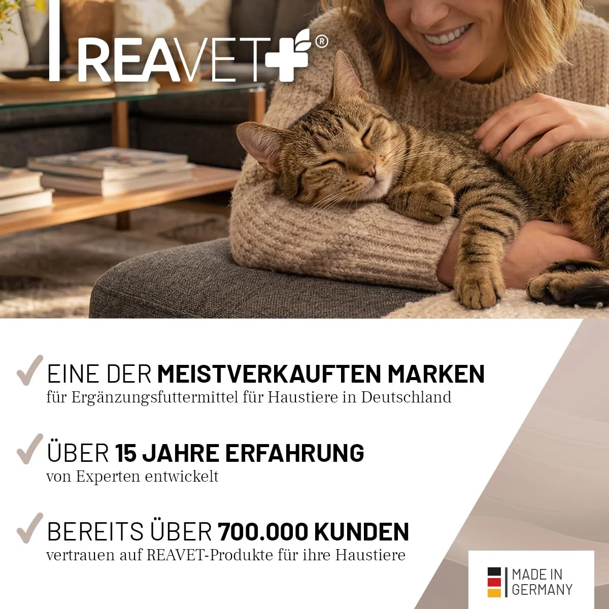 ReaVET Articulaciones Complex Cat para 3 meses, alternativa a las pastillas articulares – muy alta aceptación – Remedio especial para gatos, mejor que mejillón de labios verdes, MSM, garra del diablo,