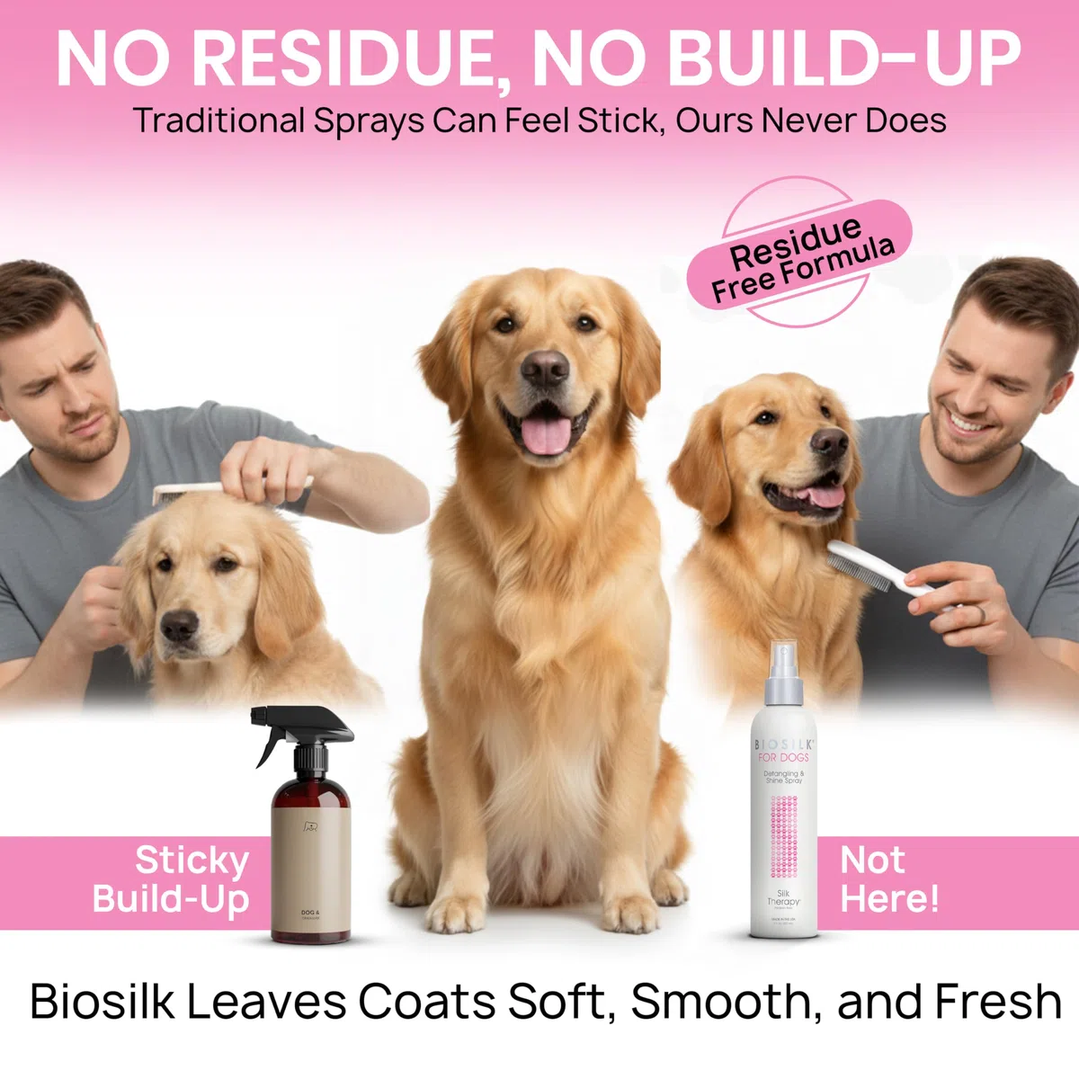 BioSilk Dog Detangling & Shine Protecting Mist 8oz-