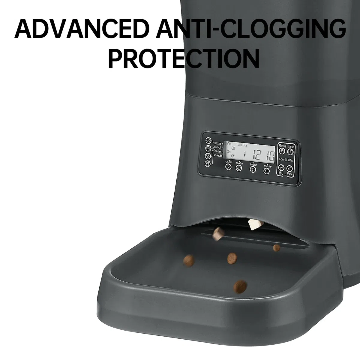 DOGNESS Comedero automático para perros 9L para perros grandes, dispensador automático de comida para perros con temporizador, extragrande, dispensador automático programable de alimentos para