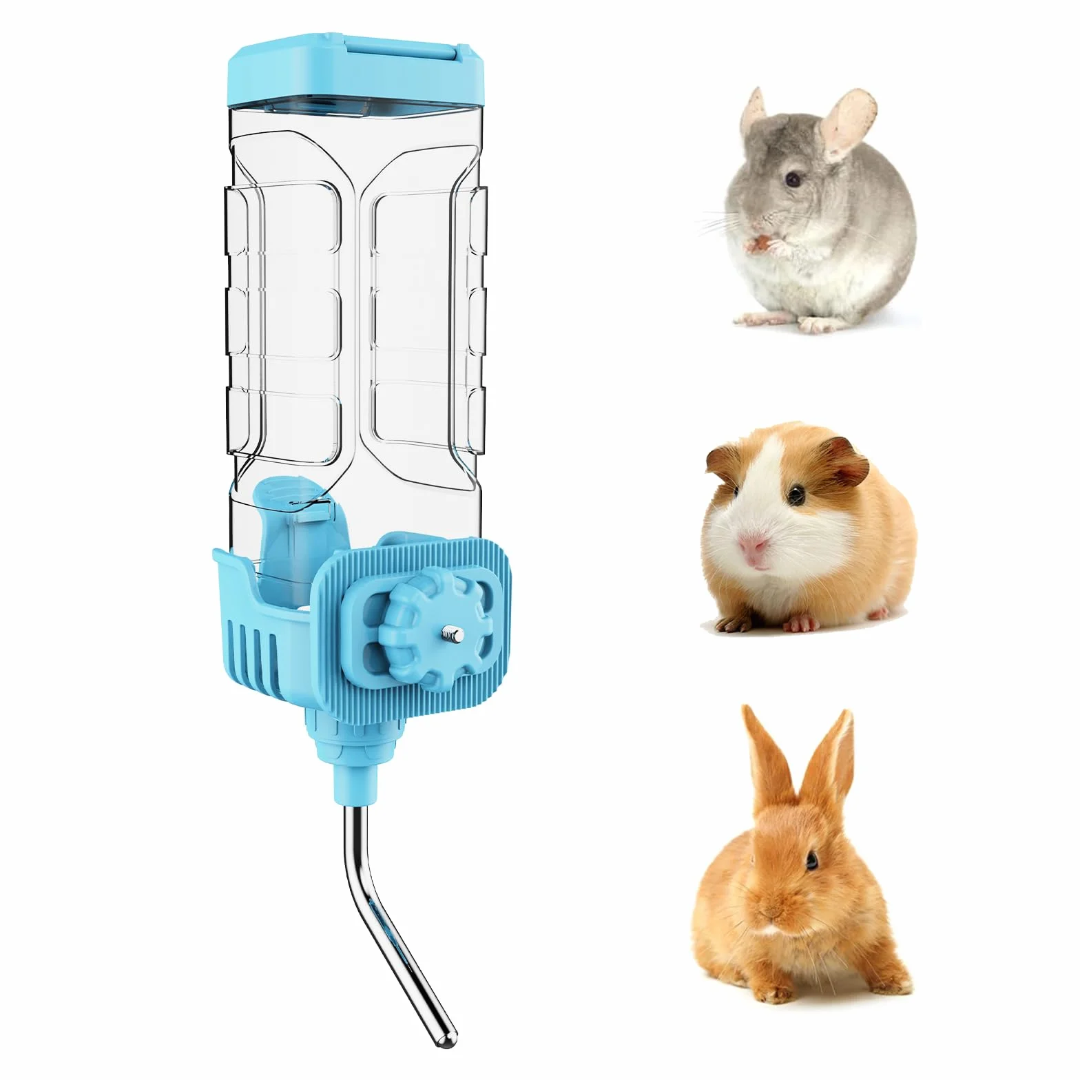 Bebedero para Jaula, 1200ml Grande Botella Agua Mascotas para Animales Pequeños Conejos, Hamster, Cobaya, Chinchillas, Erizos y Ardillas Dispensador Agua