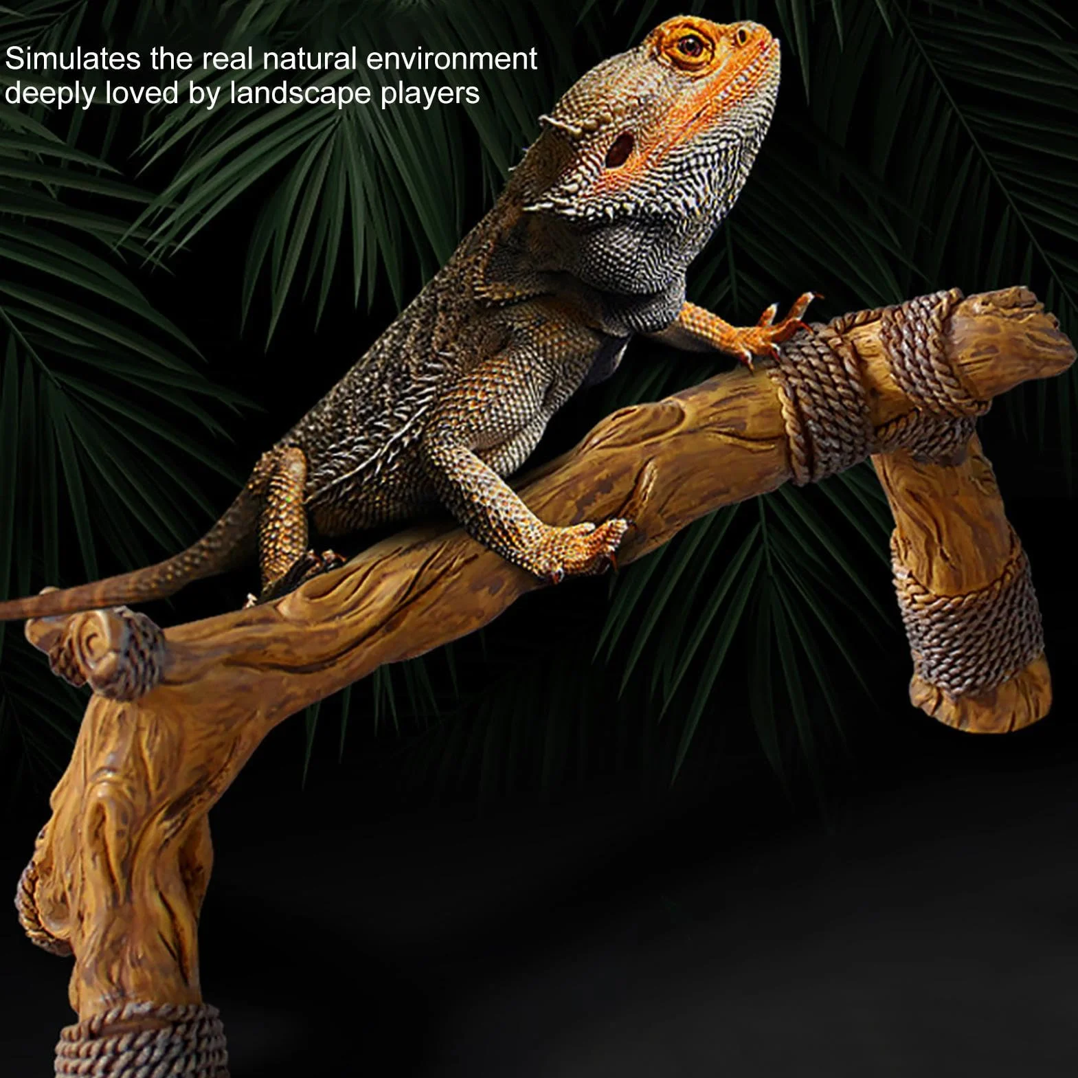 Decoración de ramas de madera de reptiles, decoración de hábitat de , accesorios de rama de escalada de serpiente, accesorios de terrario, árbol, tronco, adorno para dragón barbudo, , rana,