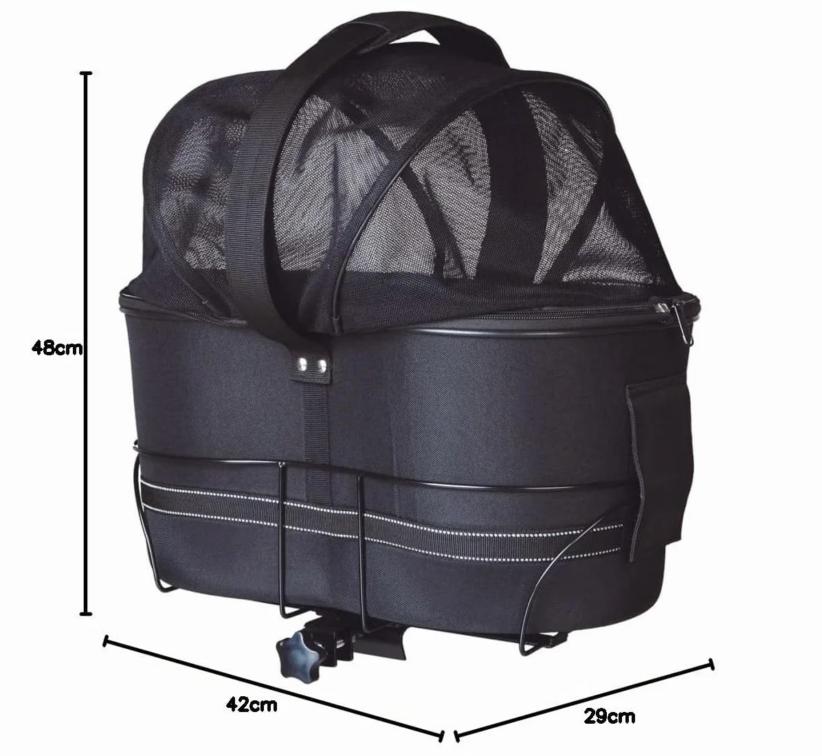 TRIXIE Panier pour velo - 29x42x48cm - Noir - Pour chien