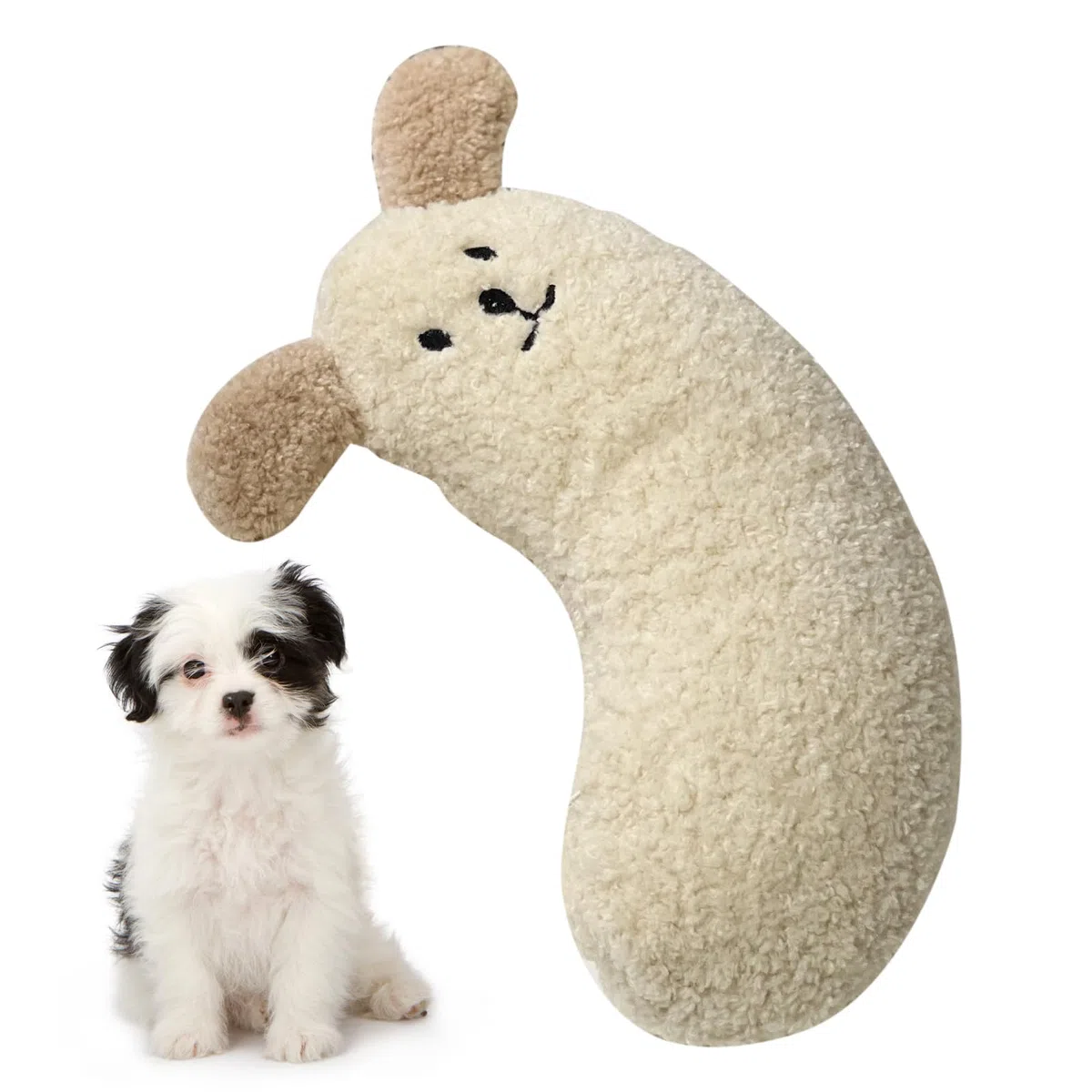 Almohada calmante para Perros - Cojín para Mascotas en Forma de U con patrón de Perro - Juguete Relajante para Mascotas, Almohada para Cama de Gato, Almohada Cervical para Mascotas, Almohada