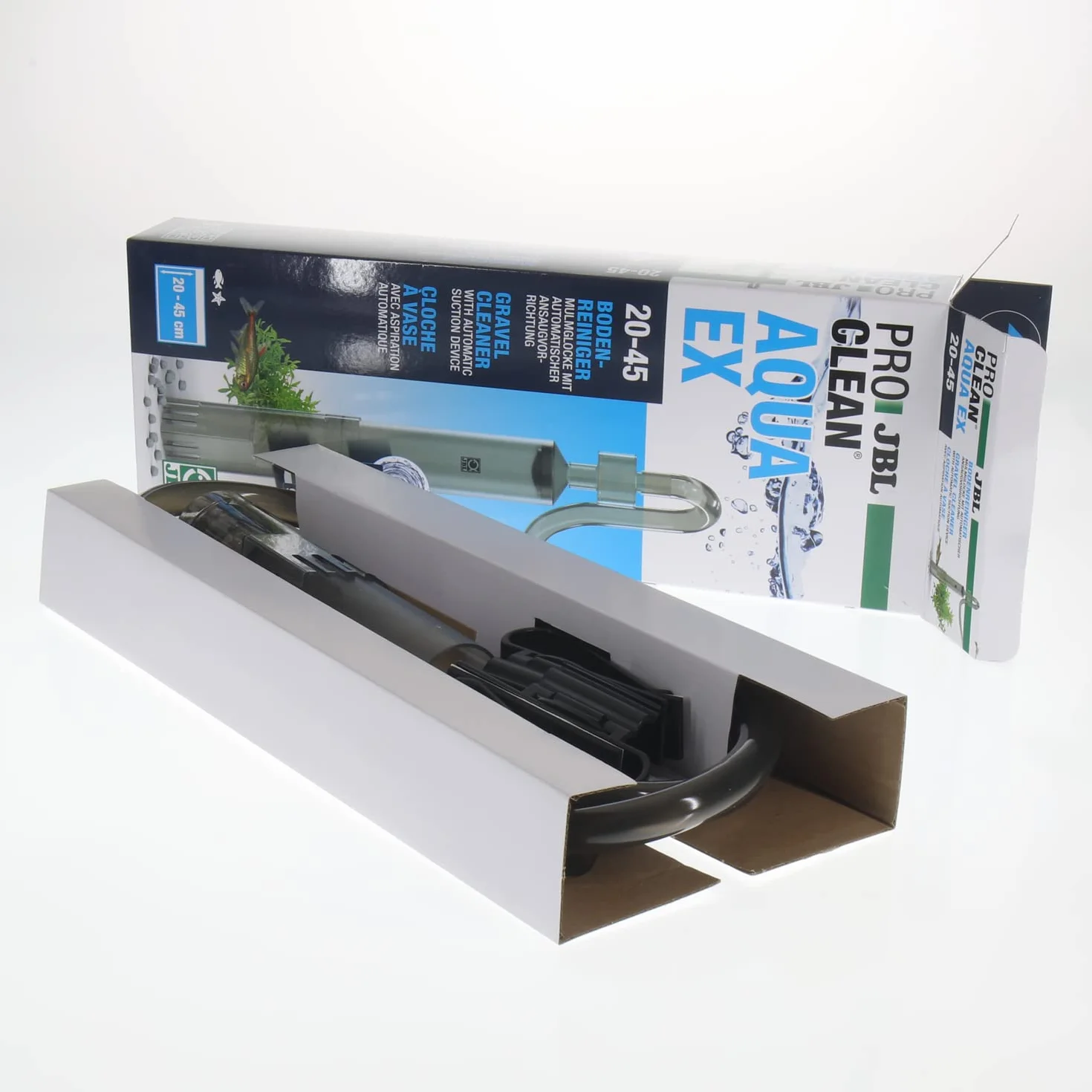 JBL PROCLEAN Aqua EX 20-45, 6142700, Limpiador de Suelo para acuarios de 20 a 45 cm de Altura, Campana de abono