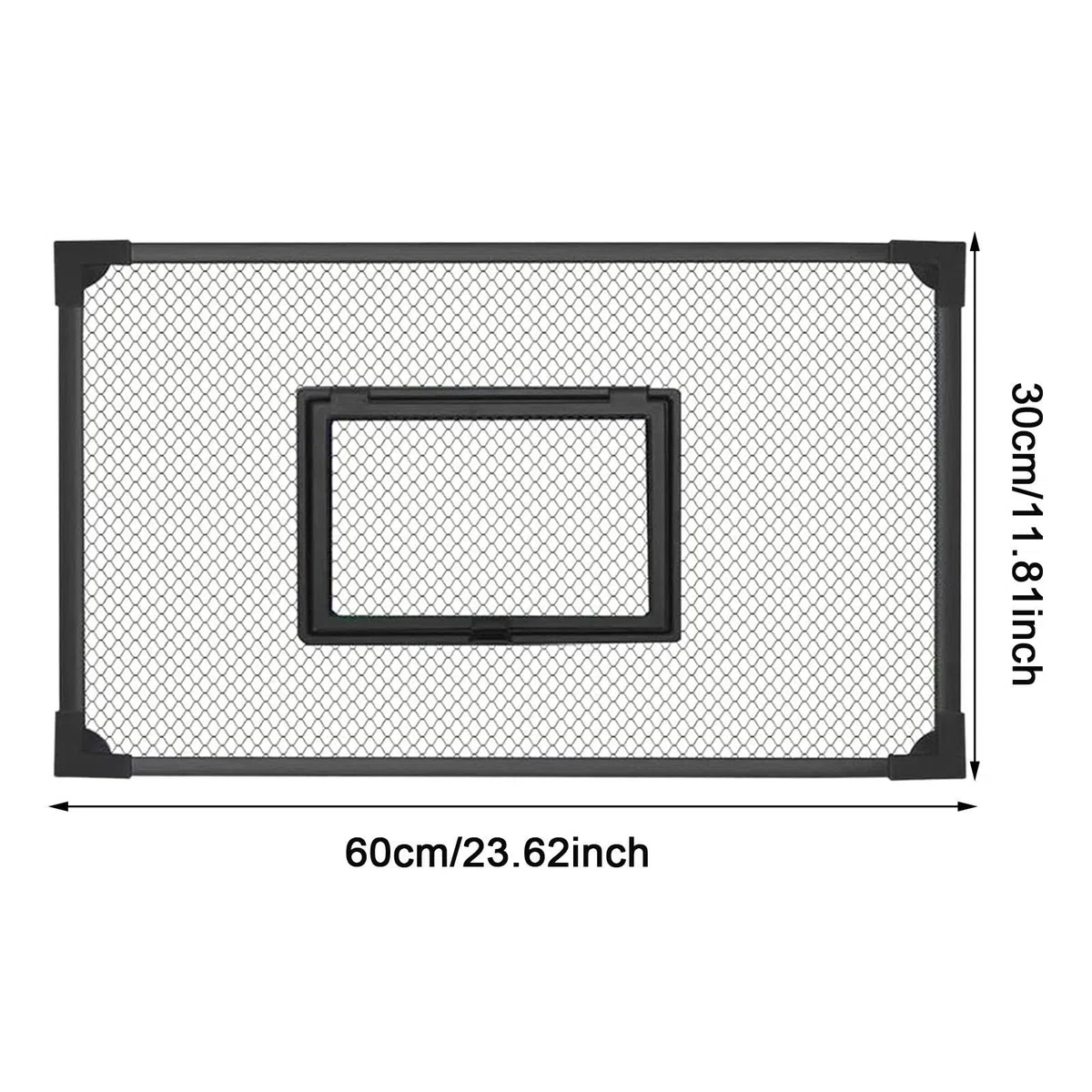 Sharplace Tapa de Repuesto para Acuario, Montaje DIY, Red Antisaltos, Accesorio Negro para Tapa de Acuario, Multifuncional, Configuración