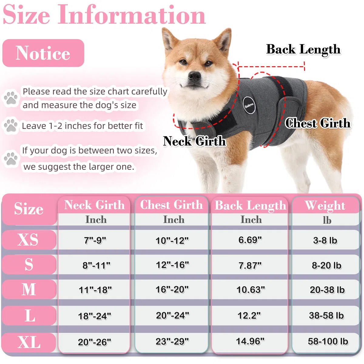 Chaqueta para la ansiedad para perros, camisa calmante para perros, abrigo para perros para truenos, fuegos artificiales, visitas al veterinario y separación, mantén a la mascota tranquila sin