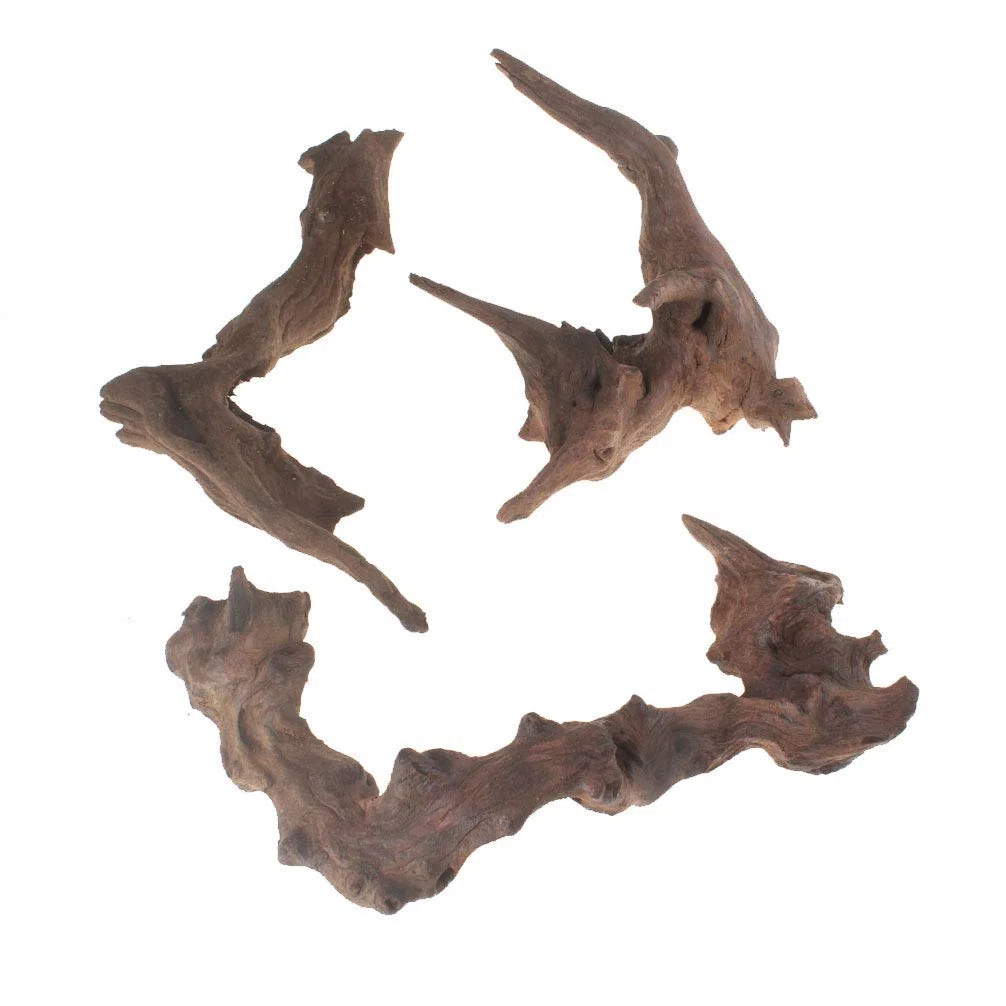 EmoursTM Madera hundible, madera a la deriva decorativa para acuarios (S/M - paquete de 3)