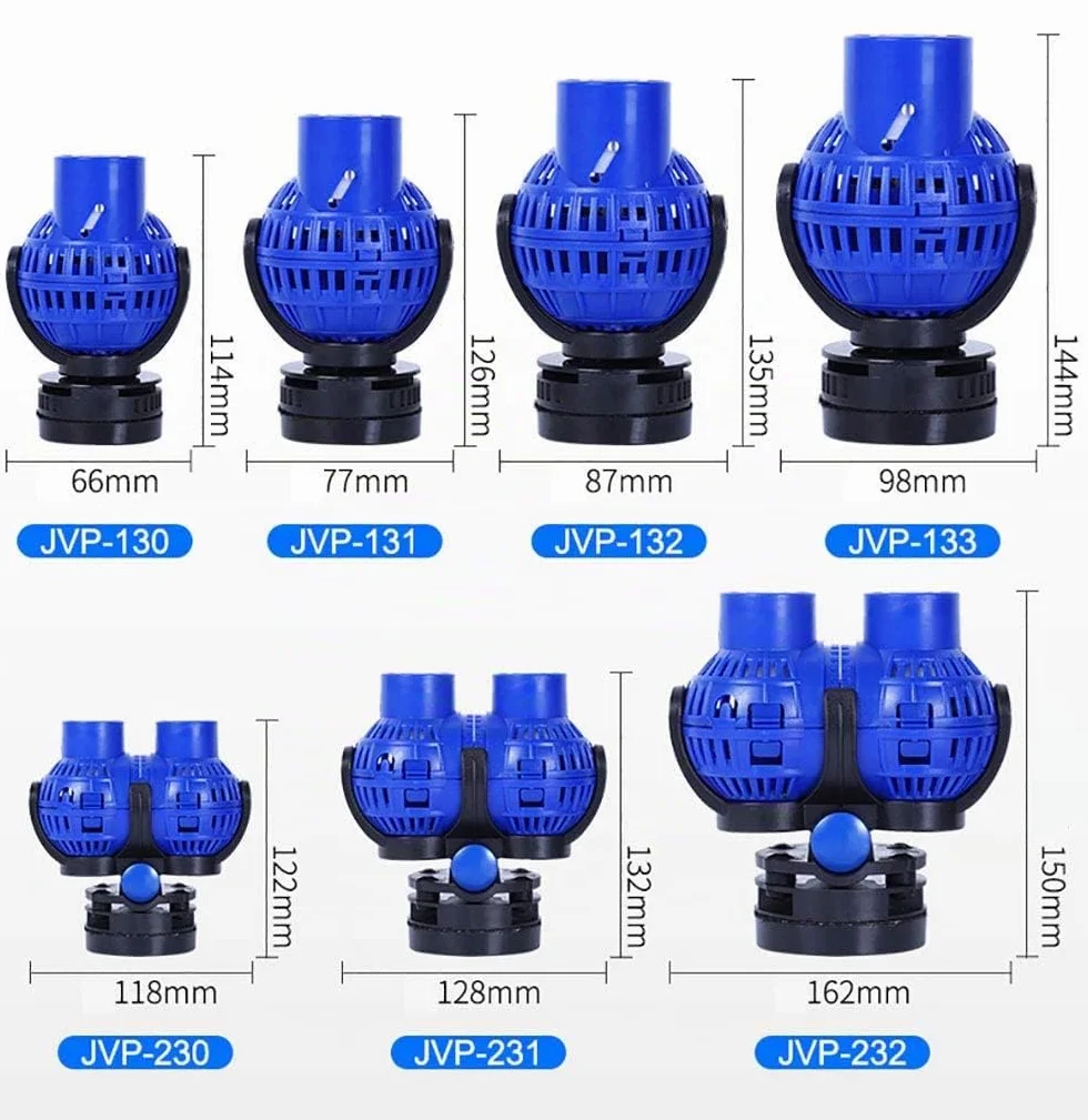 EXLECO JVP-230 - Bomba de mezcla de 6000L/H 8 vatios bomba de ondas para acuario, 80~100 cm bomba de circulación para agua dulce y salada