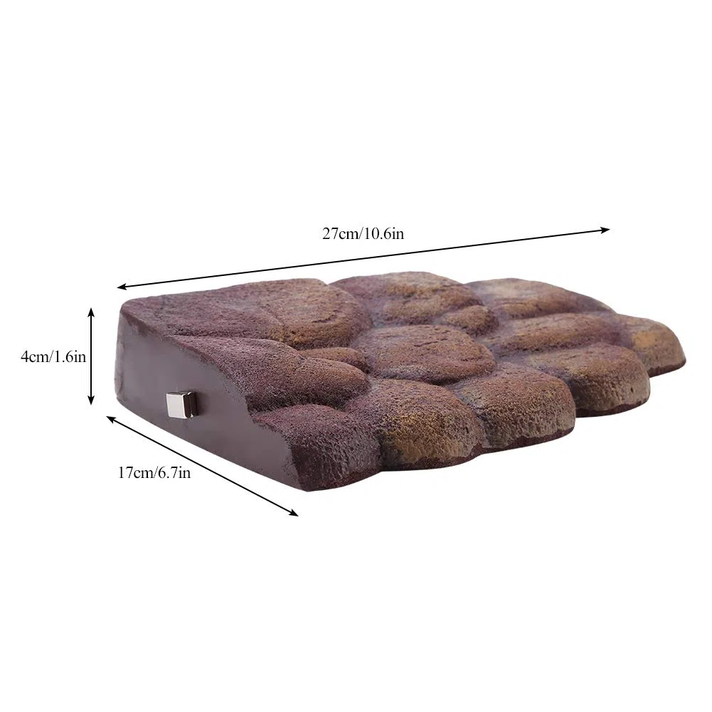 Isla flotante para reptiles, plataforma solar magnética de resina con rocas naturales, isla acuática para tortugas y animales semiacuáticos, for acuarios y terrarios