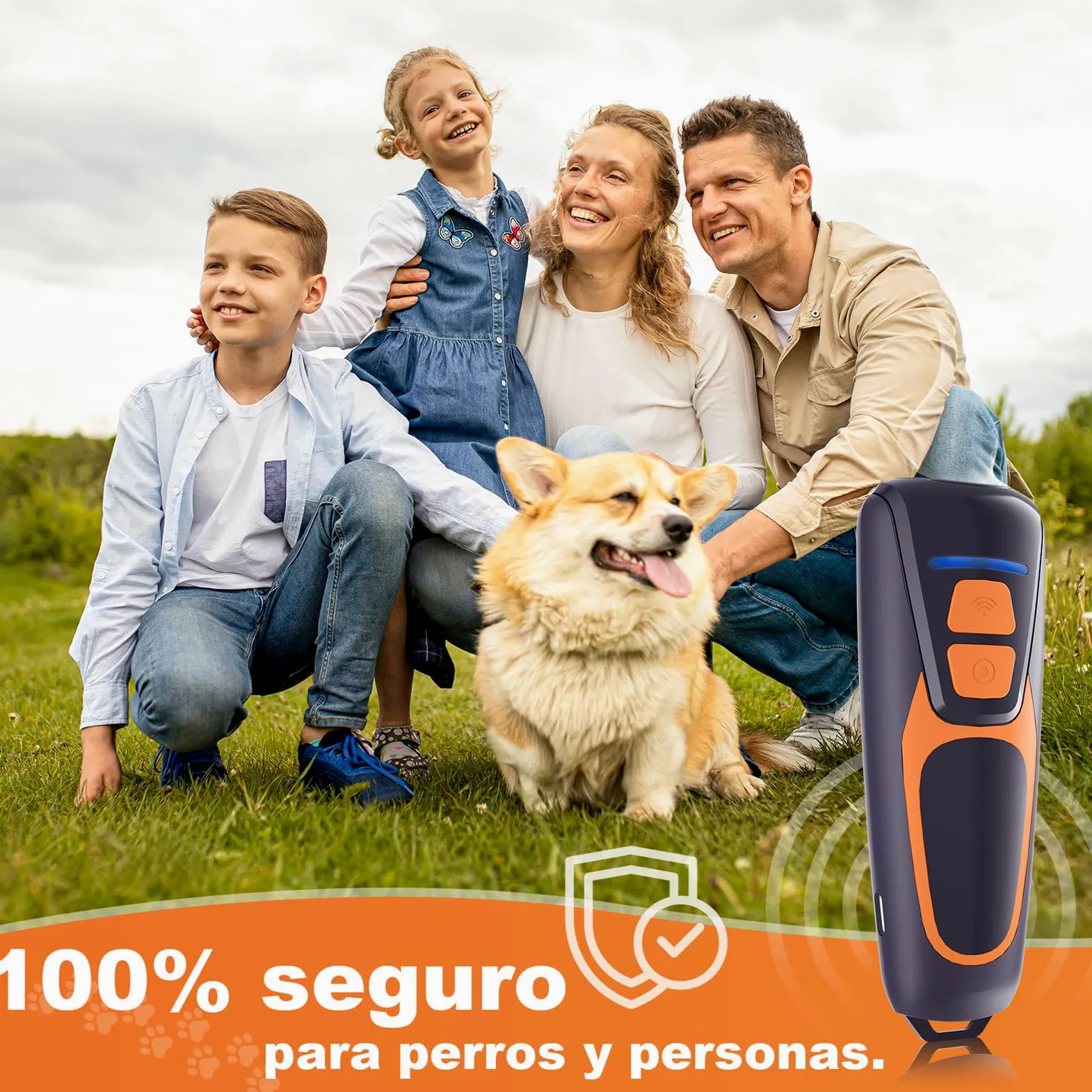 Antiladridos para Perros Ultrasonidos Dispositivo Antiladridos Ahuyentador de Perros Repelente Canino Portátil Recargable 15m Seguro y Humano Anti Ladridos Interior Exterior
