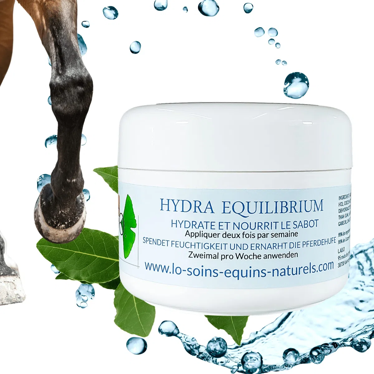 Hydra Equilibrium - Cuidado, grasa, ungüento natural hidratante para caballos (pezuña seca y quebradiza) (Hydra Equilibrium 250 ml)