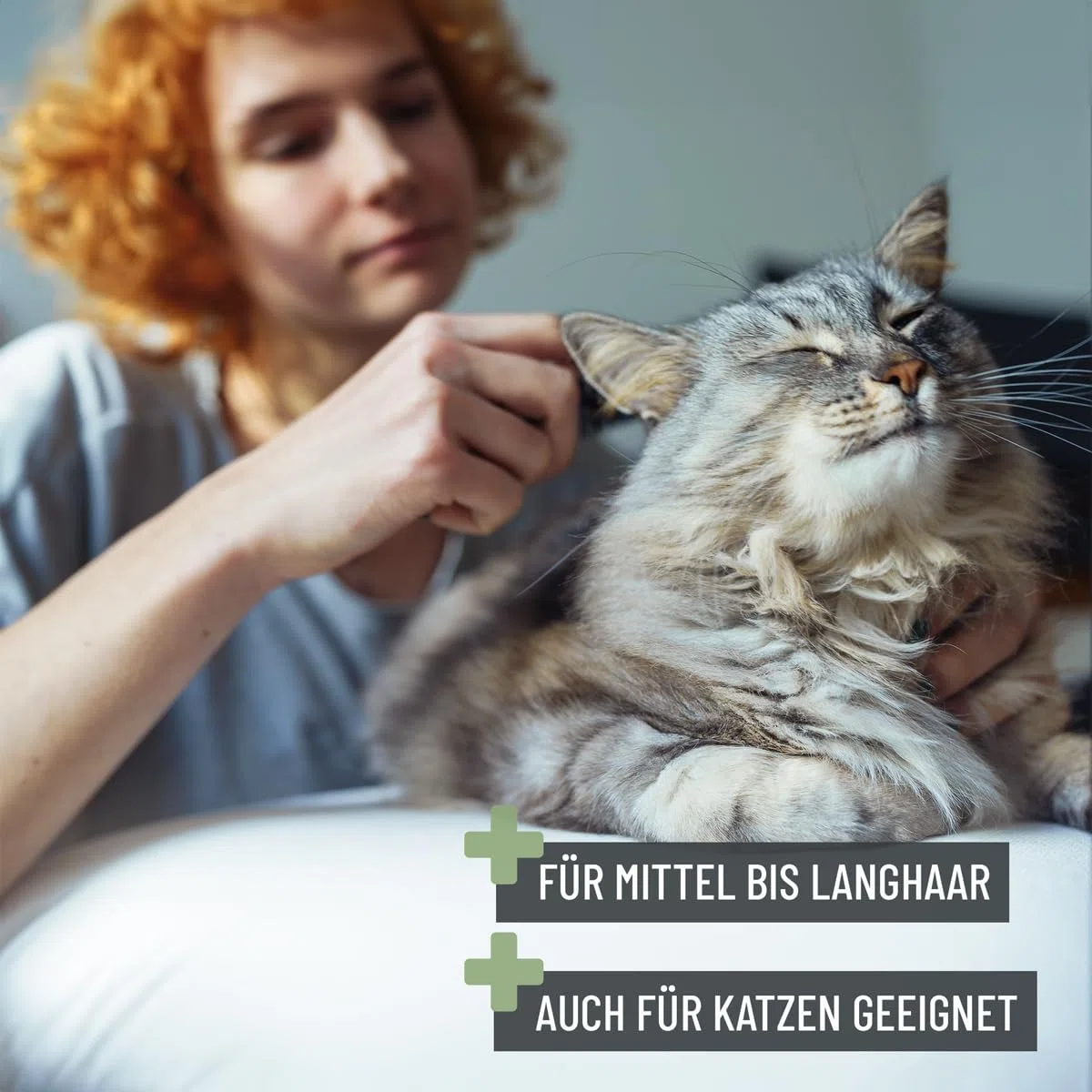ReaVET Peine de pelo 2 en 1 para perros y gatos con pelo medio a largo I peine doble, ideal para resolver nudos y enredos, peine para perros, gatos, peine para gatos para el cuidado diario del pelaje