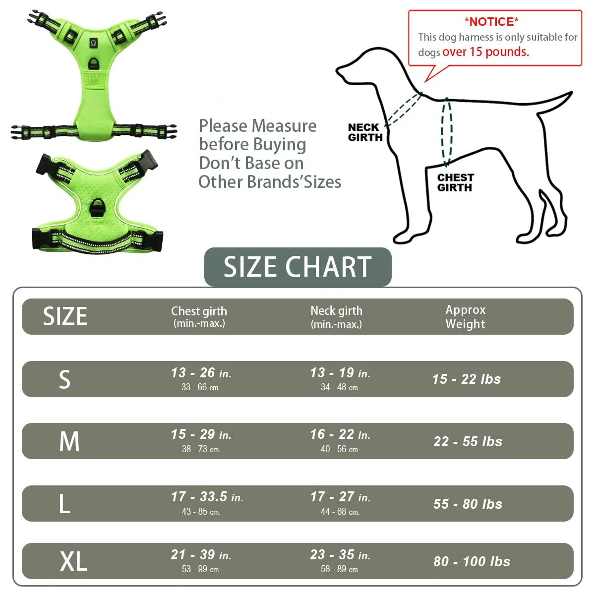 Arnes Perro Antitirones, Grande Mediano Pequeño Arnés Pecho Antitirones Perros con Asa Acolchado, Ajustable Transpirable Reflectantes Cómodo Chalecos Perro para Adiestramiento y Correr