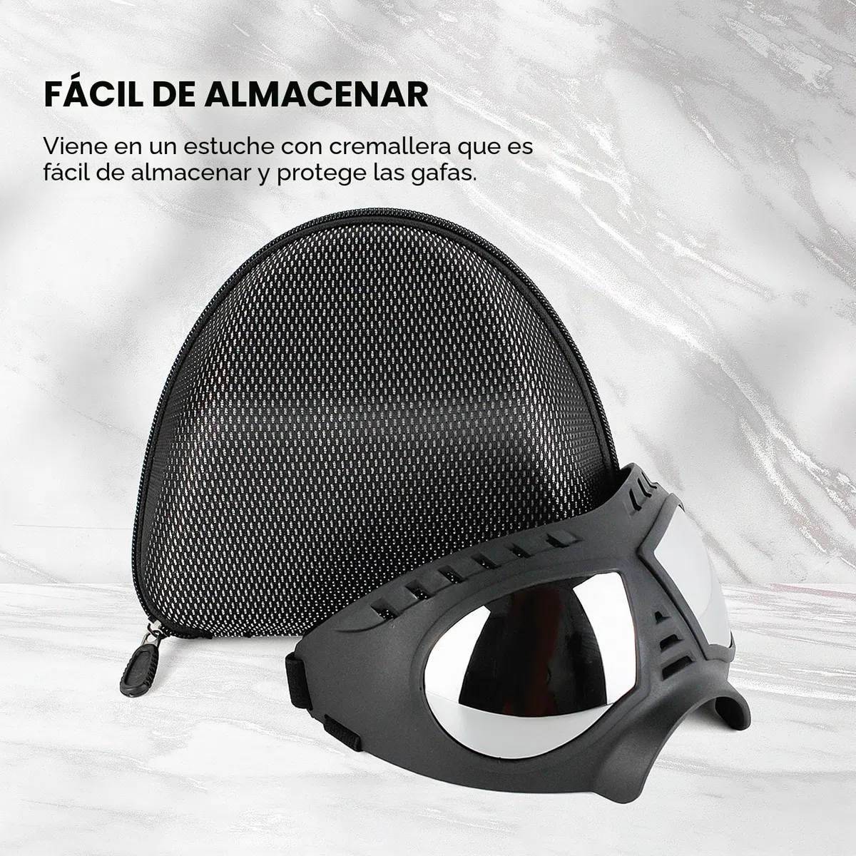 Namsan Gafas de Perro Gafas De Sol Para Perros De Mascotas Protección UV Gafas Impermeables Ajustables a Prueba de Viento para Perros Medianos / Grandes-Negro
