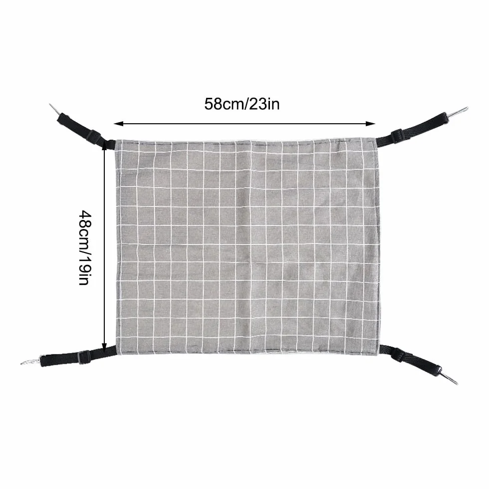 MiOYOOW Hamaca para gatos con correas ajustables, cama colgante columpio con ganchos, hamaca para pequeños animales de compañía para gatos pequeños y conejos