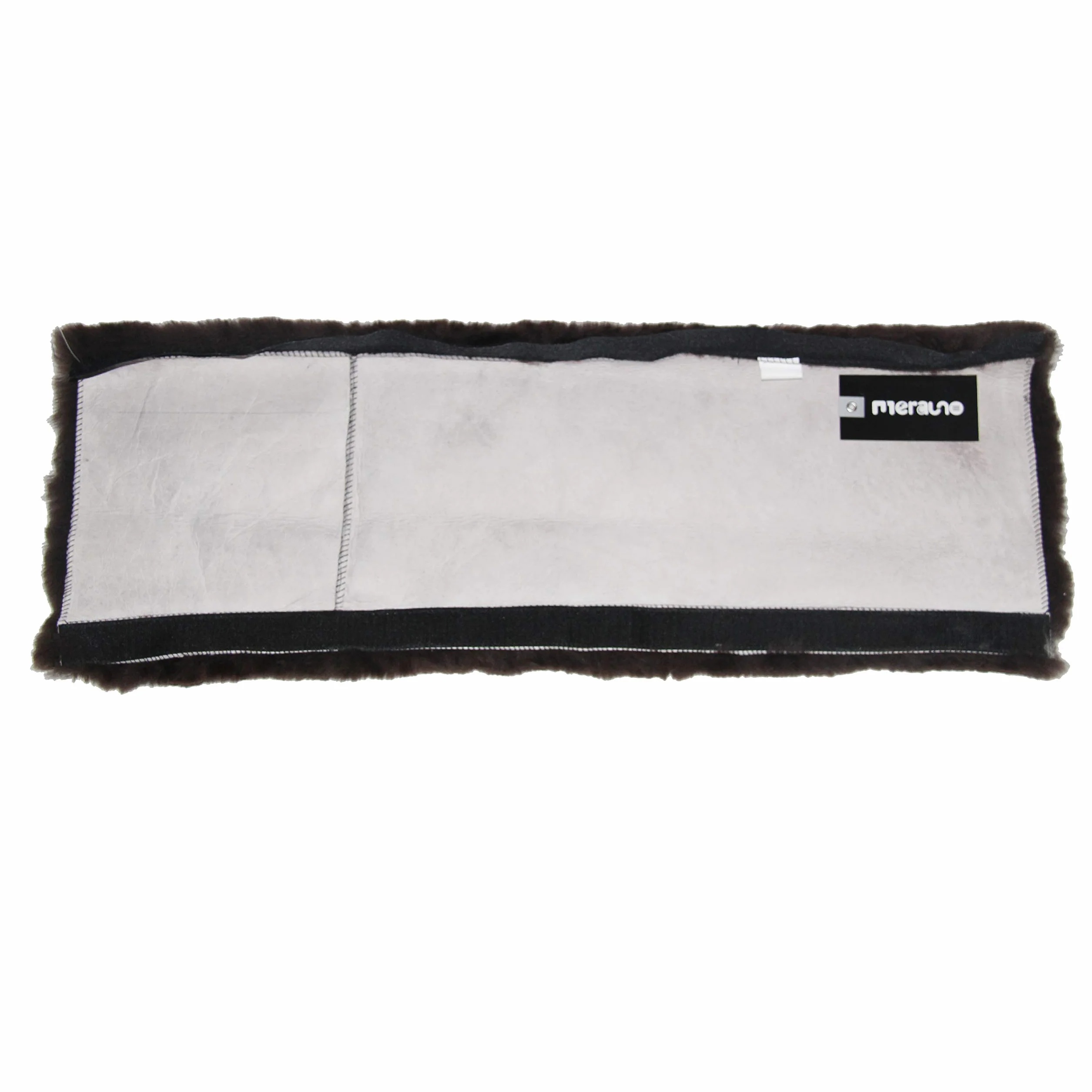 Protector de Nariz de Cordero para la Nariz, Tubo de Piel de Cordero, para Brida Halter, Tocado de Piel de Oveja Genuina, Negro, marrón, Naturaleza, 2 tamaños (28 o 32 cm), marrón