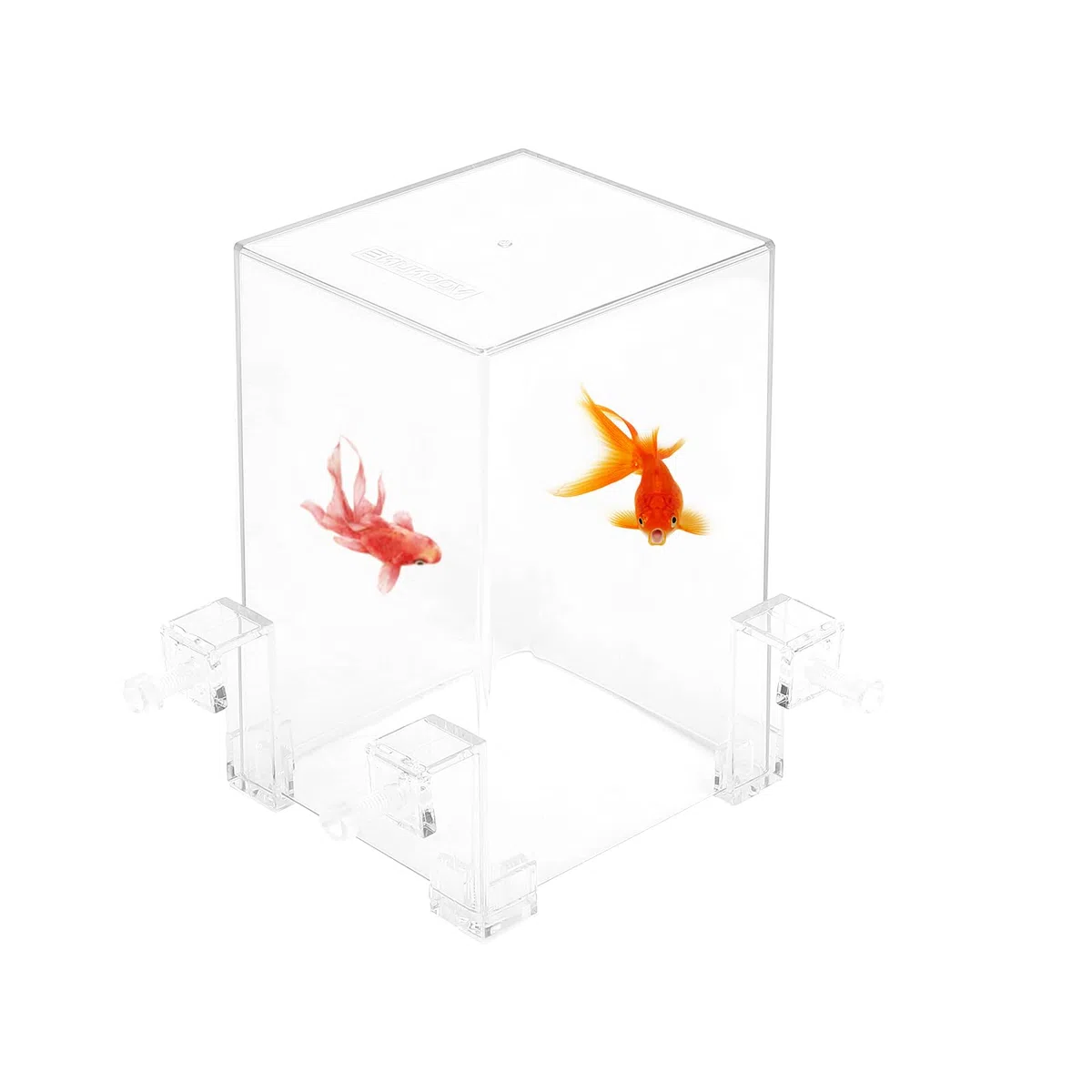 Torre de peces de presión negativa de acrílico, acuario de extensión de aire, acuario suspendido al vacío para paisajismo ecológico, piscina de peces de agua con reposición de agua para el hogar
