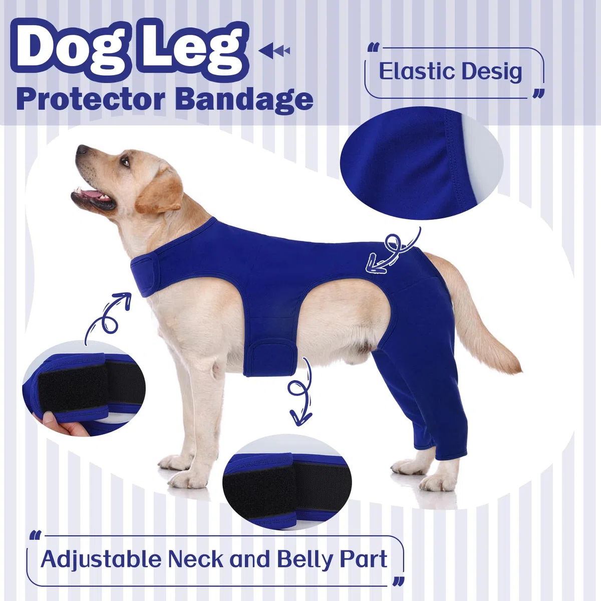 Traje de Recuperación para Perro, Recovery Sleeve, Traje Quirúrgico, Body Postoperatorio, Alternativa Al Collar Isabelino, Protector De Codo