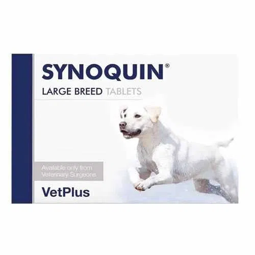 Vetplus Synoquin EFA - Suplemento para perros razas grandes, 120 Comprimidos