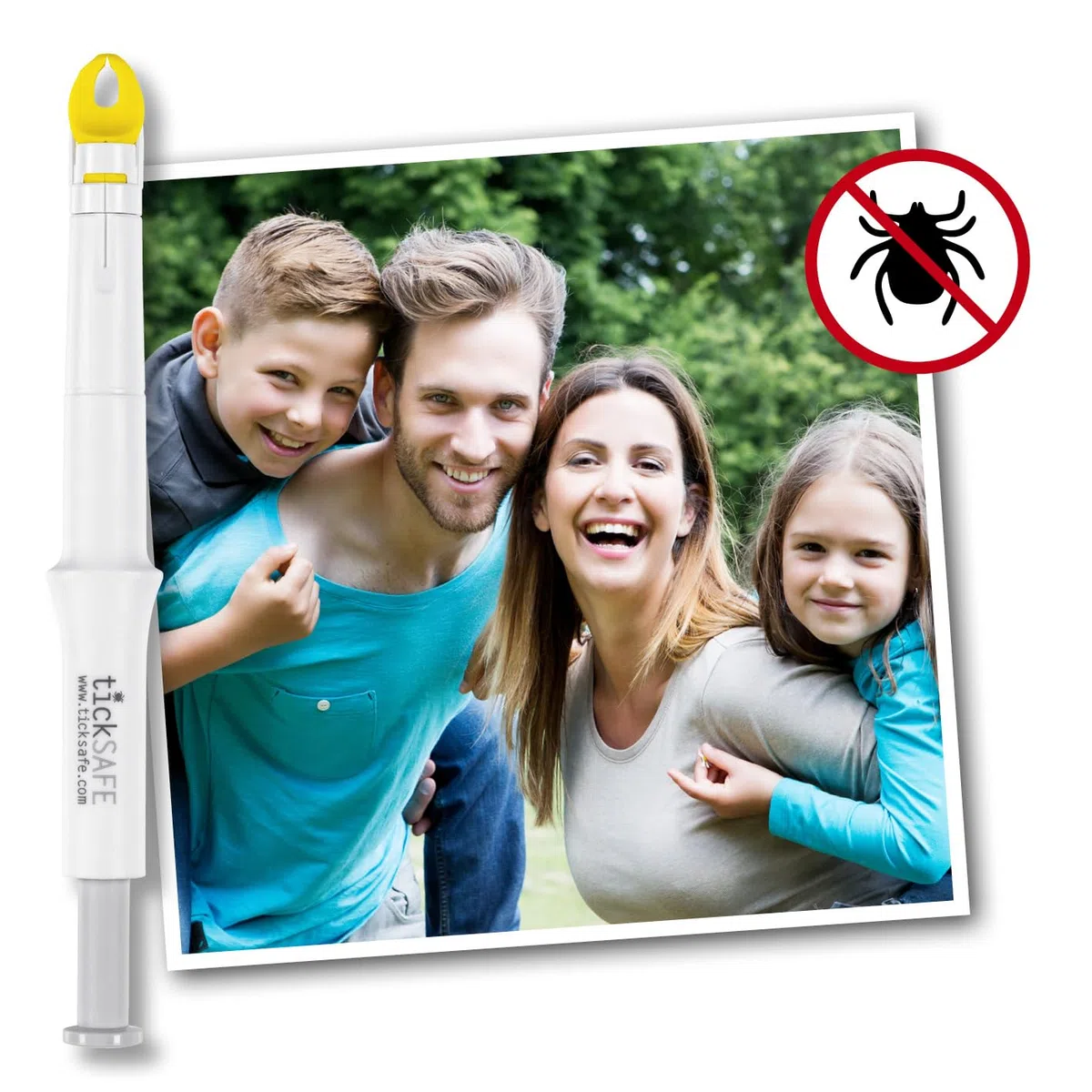 tickSAFE Pinza para garrapatas con Cabezal de Agarre Giratorio para su Uso en el Humanos | La Mejor Pinza para garrapatas - sin apretar, Tirar o presionar - Simplemente Girar hacia Fuera