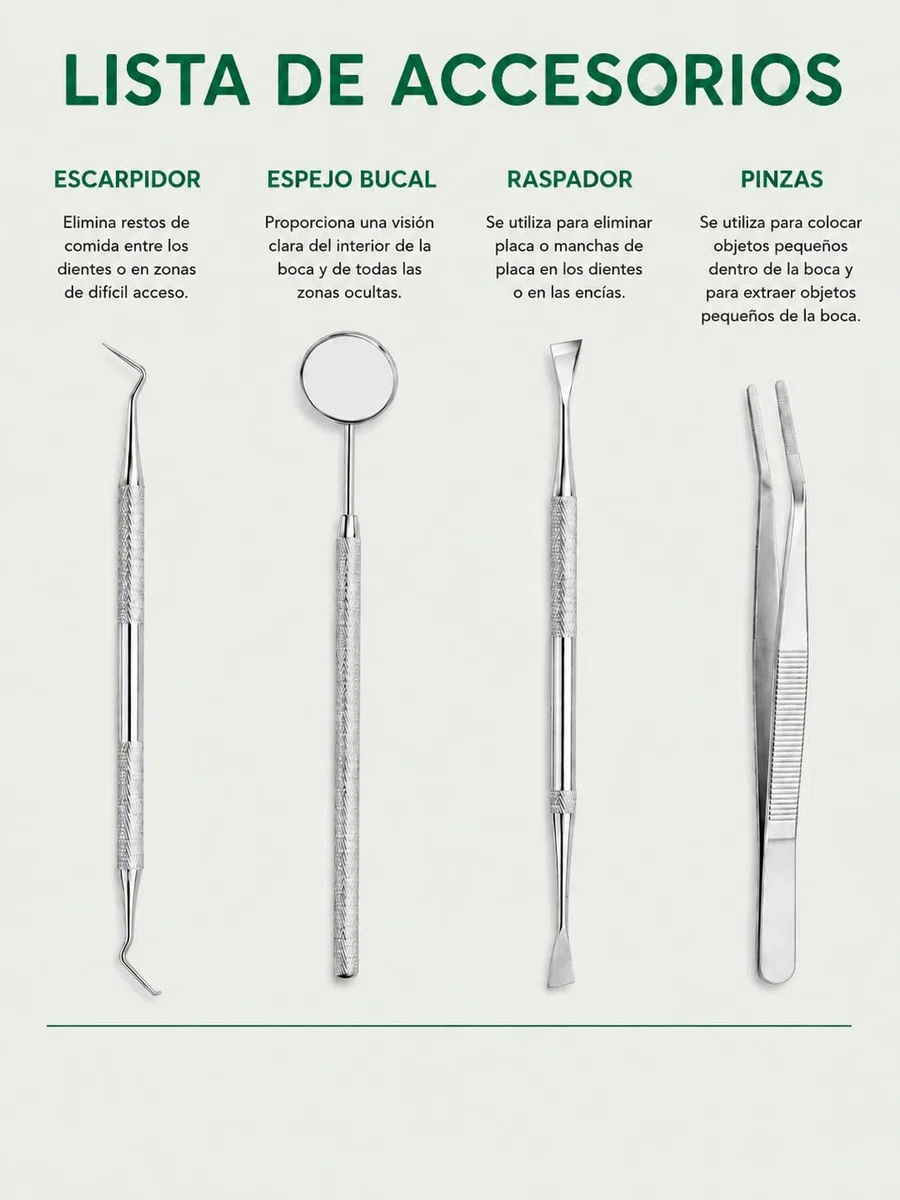 Kit Garaldentist De Limpieza Dental Para Sarro, Cepillo Dental Ultrasonico Portatil Para Limpieza Profunda, 2 Puntas Distintas, Con Luz Led, Ideal Para Tu Mascota