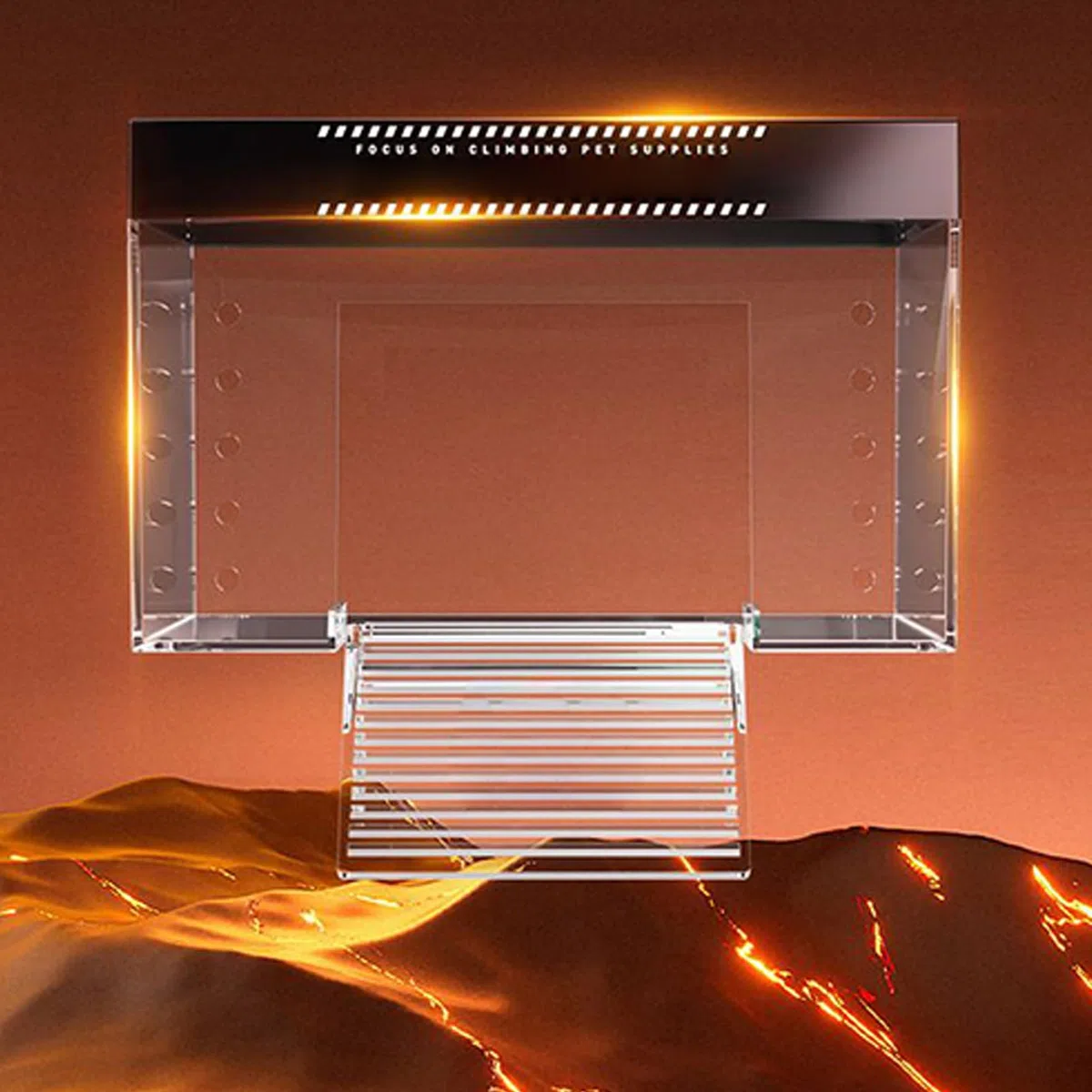 Plataforma Solar Tortugas, 20x14cm/25x16cm Plataforma para Tortugas De Agua, Hábitat Colgante Zaunkaufig, Terreno De Reptil De Reptil para El Hábitat De Observación De Animales para Balcón