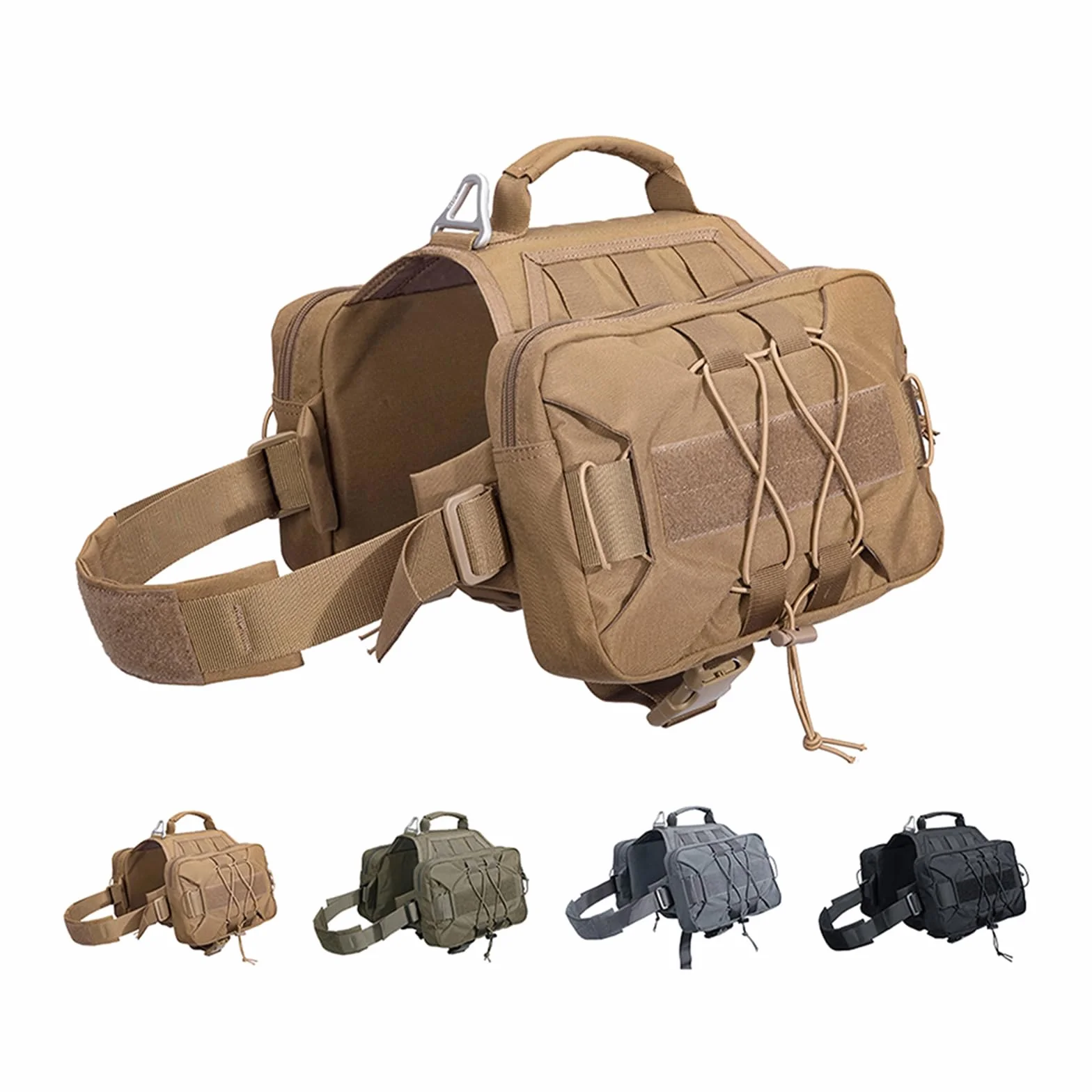 EXCELLENT ELITE SPANKER Mochila para Perro Hound Dog Saddle Bag para Viajes Camping Senderismo Perro Mediano y Grande con 2 Bolsillos Laterales de Gran Capacidad(COB-L)