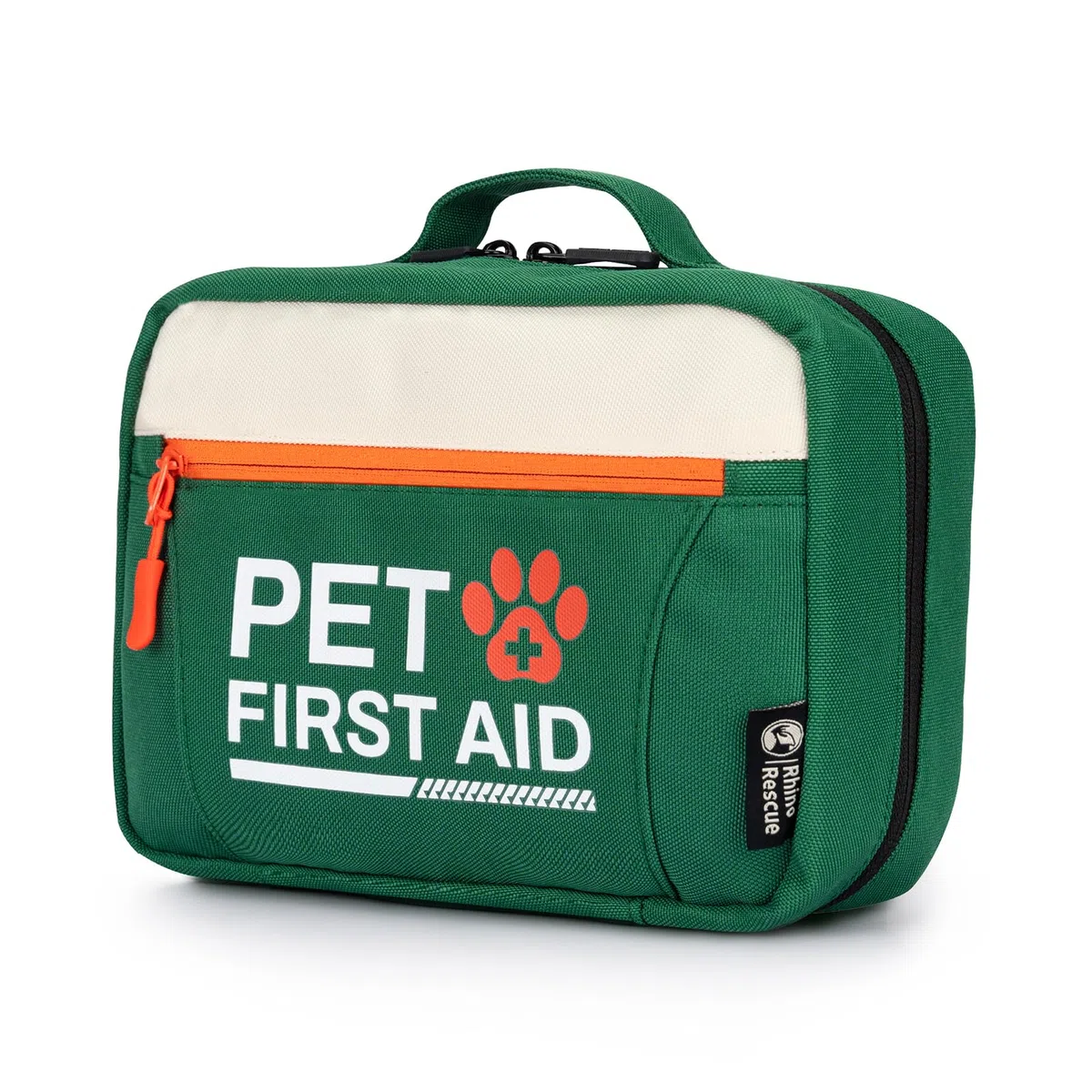 RHINO RESCUE Kit de primeros auxilios para mascotas, equipo de emergencia para perros y gatos, kit básico de seguridad con termómetro, zapatos de protección desechables para el hogar, senderismo