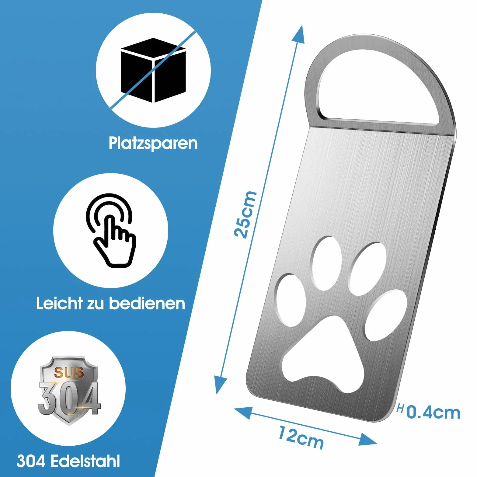 Anclaje de Suelo para Perros Espesar 0,4 cm 304 Acero Inoxidable Engrosamiento, Ancla para Perros Ideal para Salir con el Perro, Placa de Suelo Fácil de Usar