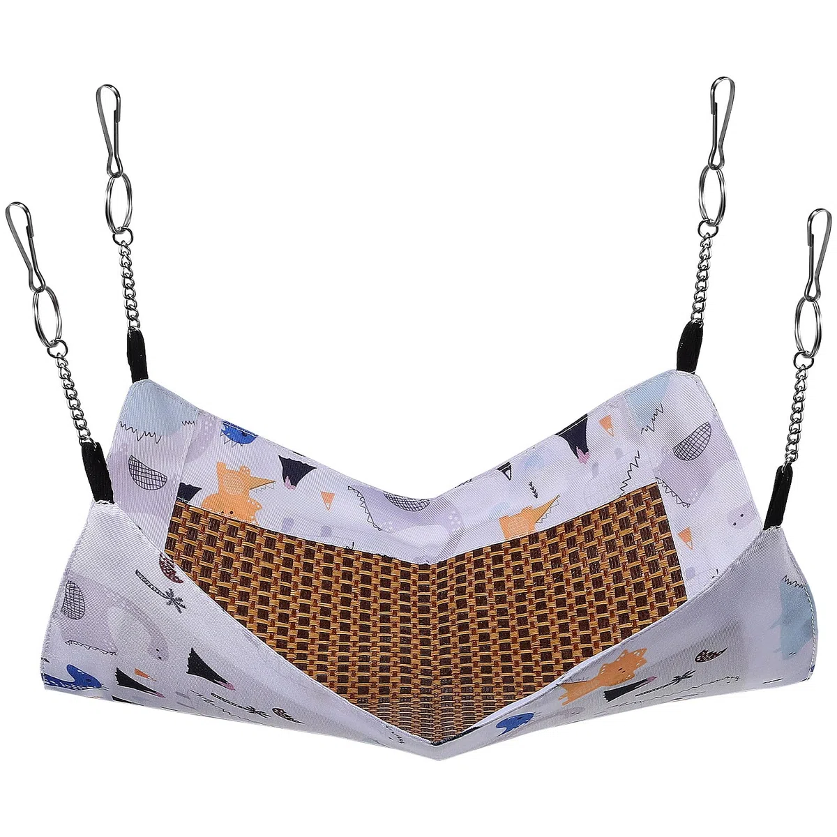 POPETPOP Hamaca Colgante para Hámster Y Mascotas Pequeñas Cama Y Transpirable con Diseño De Dibujos Animados Fácil De Colgar Y Lavable para Chinchillas Y Ardillas