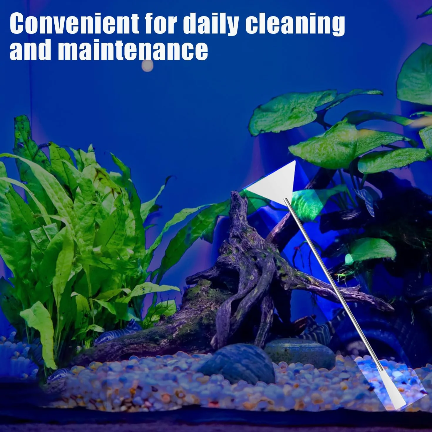 RYAN Accesorios Acuario 4 en 1 de Acero Inoxidable para Acuario Aquarium Aquascaping Kit Pinzas Tijera espátula Juego de Herramientas para Peces y Plantas Acuáticas
